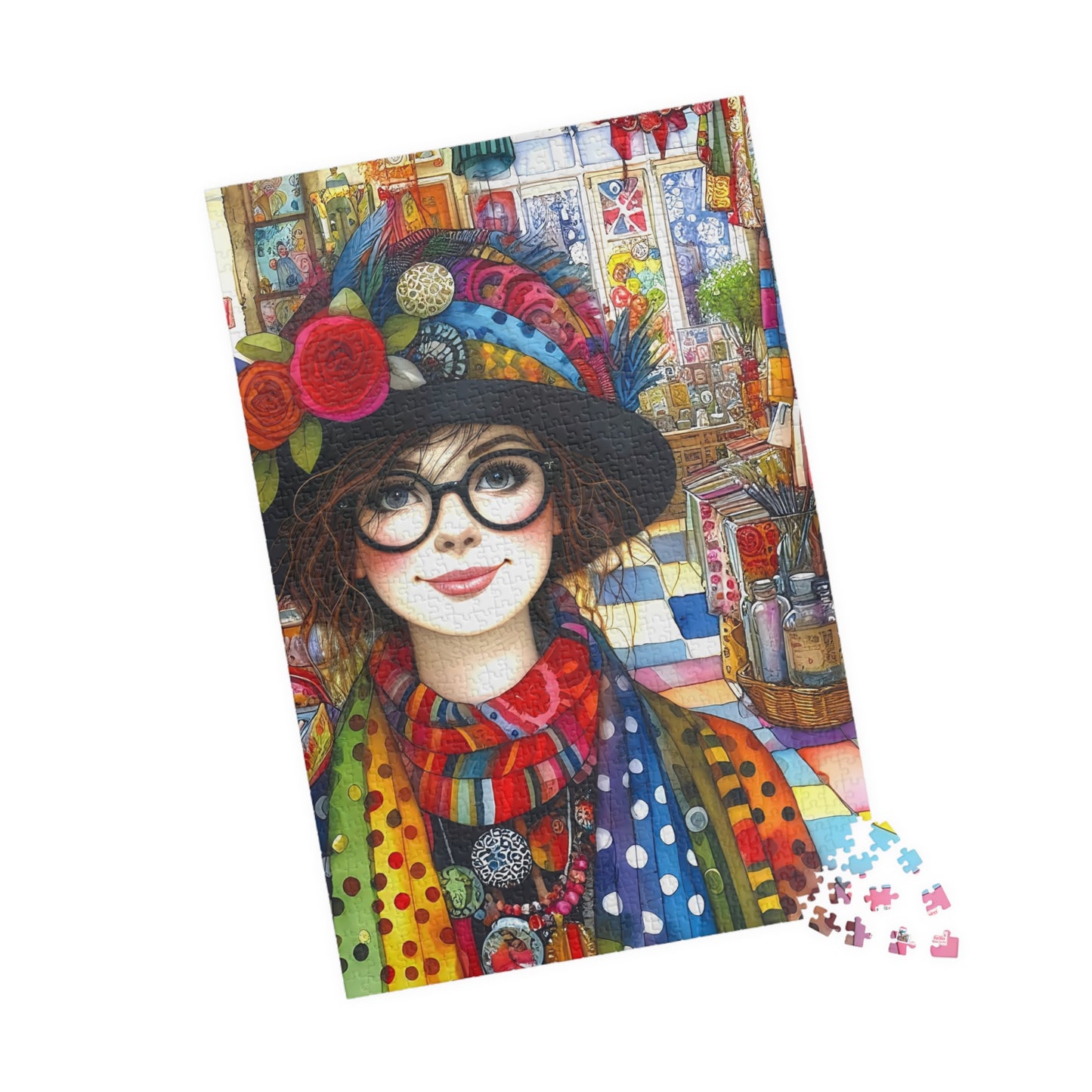 Quirky Treasures Jigsaw Puzzle (110, 252, 520, 1014-piece). Cute, fun. playful and quirky. Great gift idea. Family Game Activity. All Ages.
