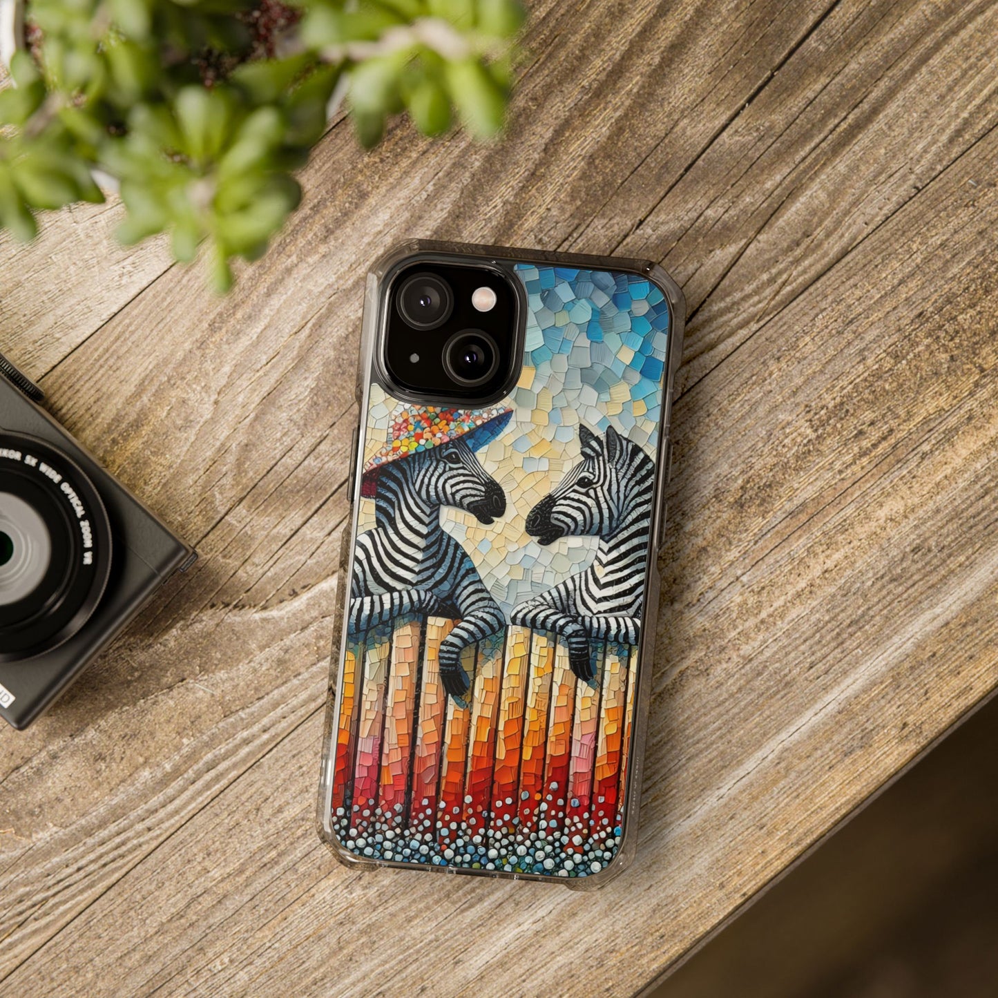 Zebras at the Back Fence - Magnetic Clear Impact Cases
