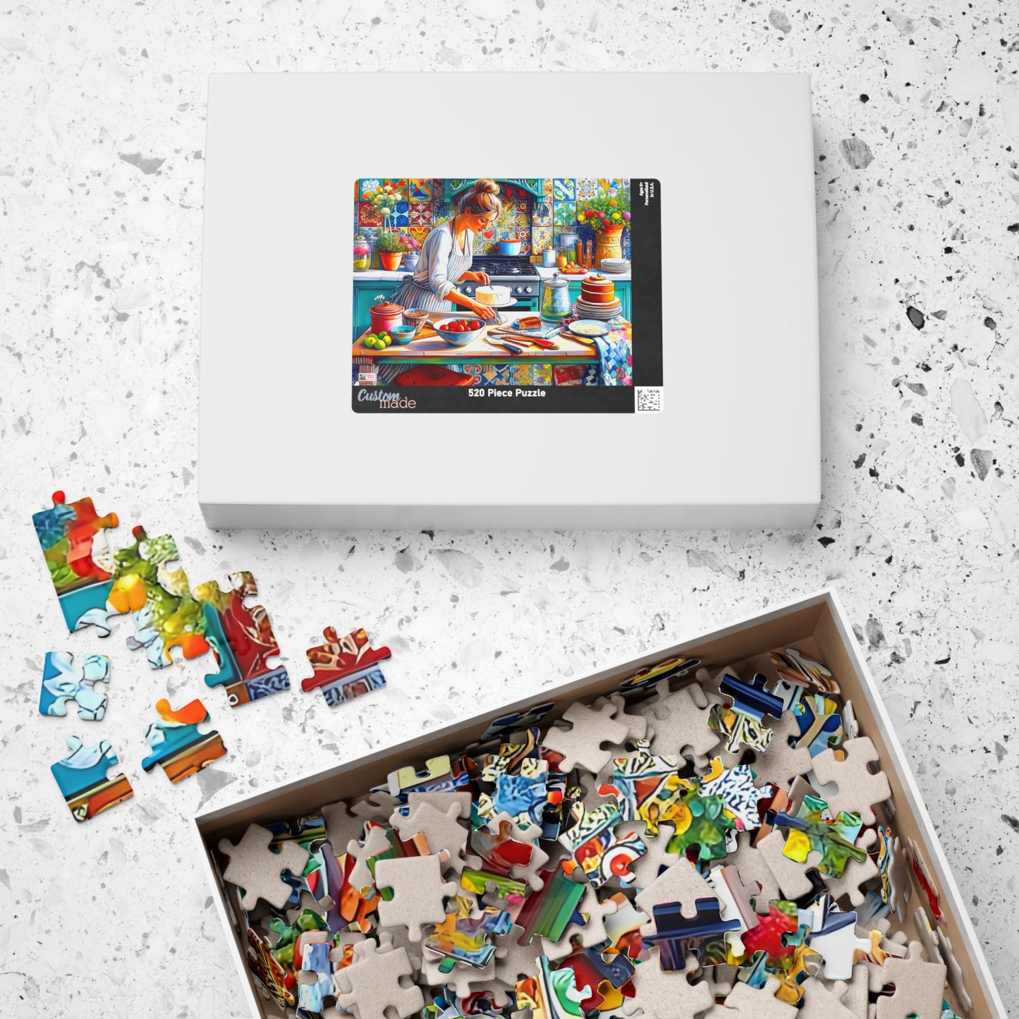 The Cake Artist's Kitchen Jigsaw Puzzle (110, 252, 520, 1014-piece). Colourful, intricate and cosy. Great gift idea. Family Games Activity