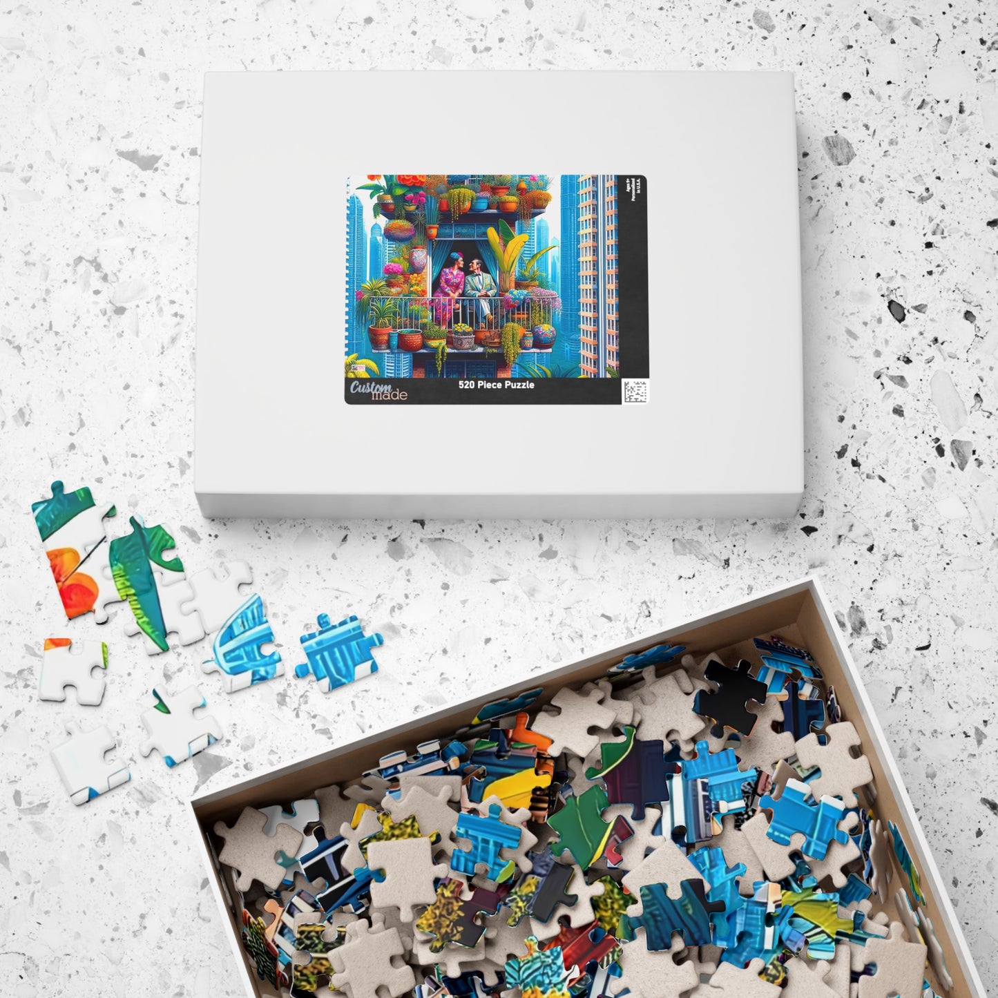 High Rise Love Nest Jigsaw Puzzle (110, 252, 520, 1014-piece). Cute, quirky and whimsical gift idea. Family Game. Fun for all ages.