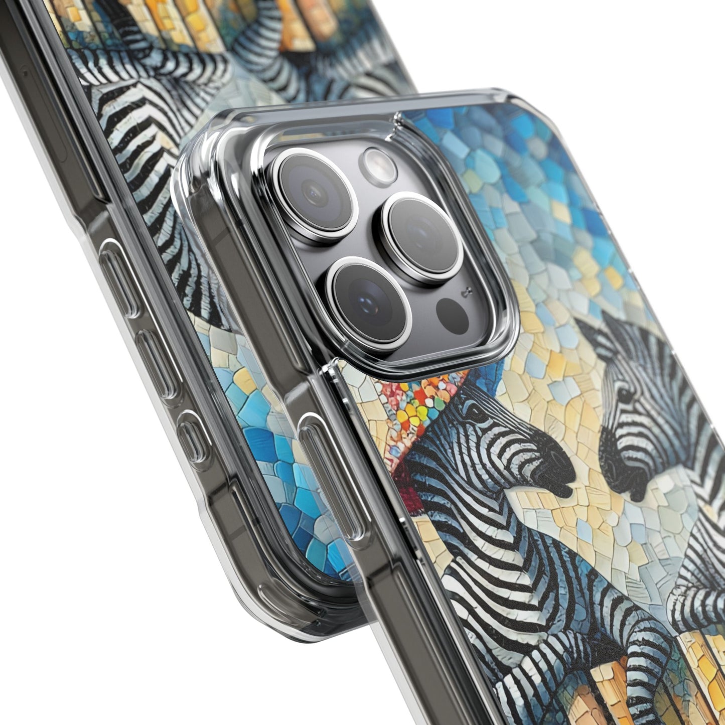 Zebras at the Back Fence - Magnetic Clear Impact Cases