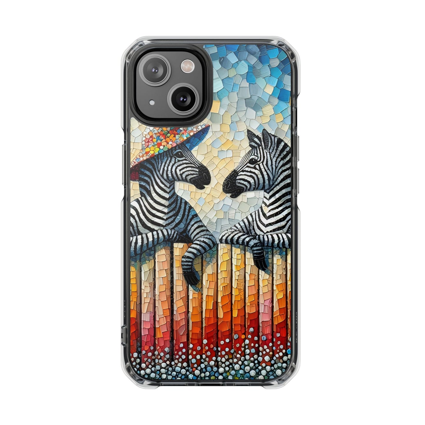 Zebras at the Back Fence - Magnetic Clear Impact Cases