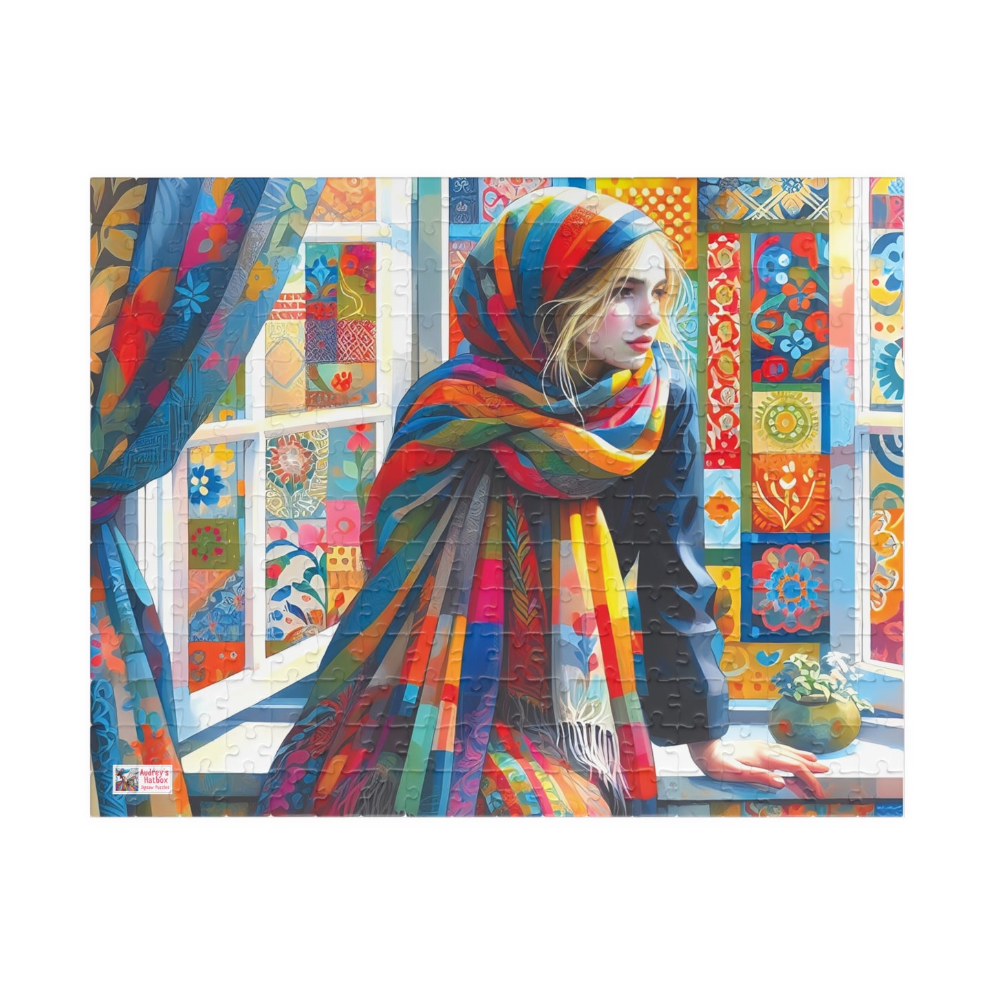 At The Windowsill Jigsaw Puzzle (110, 252, 520, 1014-piece). Unique, Whimsical, Challenging Family Fun. Pretty Birthday Gift Idea