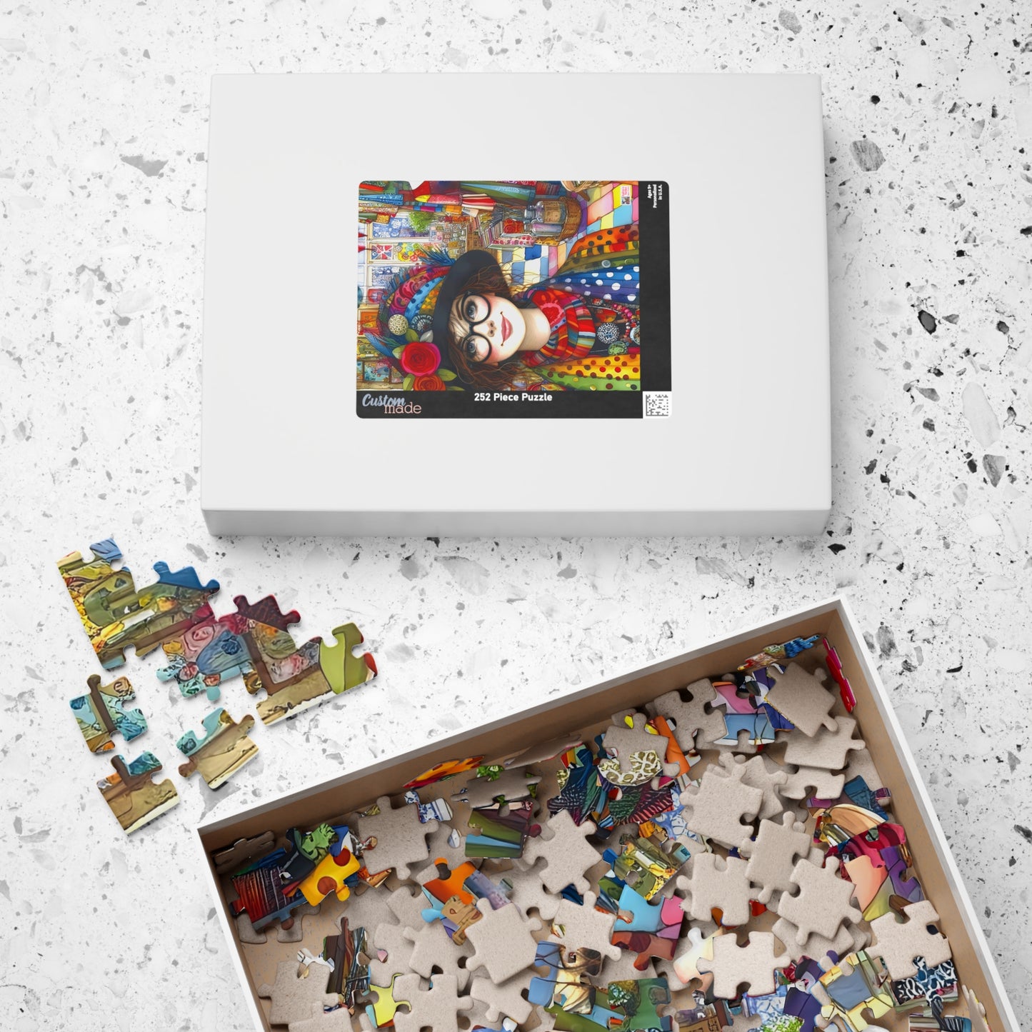 Quirky Treasures Jigsaw Puzzle (110, 252, 520, 1014-piece). Cute, fun. playful and quirky. Great gift idea. Family Game Activity. All Ages.