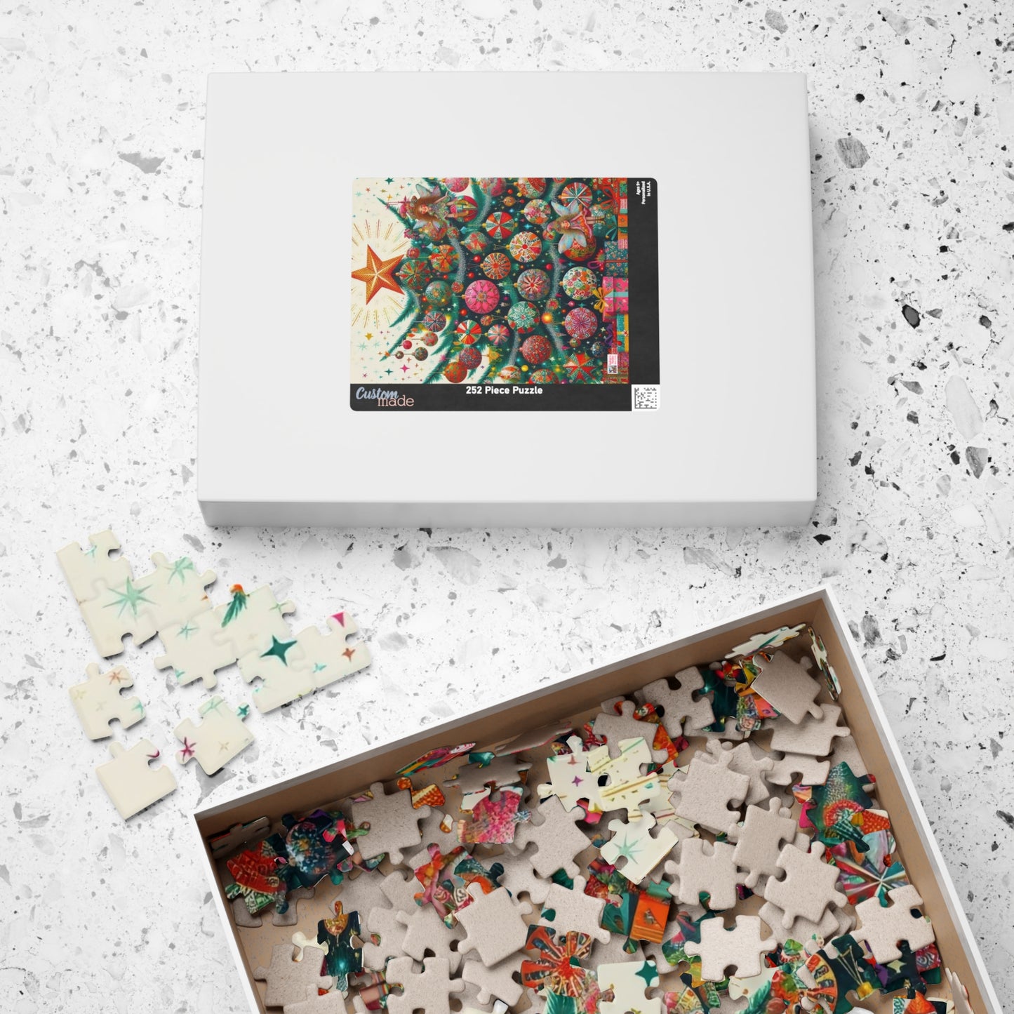 Christmas Tree Fairies Jigsaw Puzzle US: Magical Colorful Festive Scene (110-1014-piece)