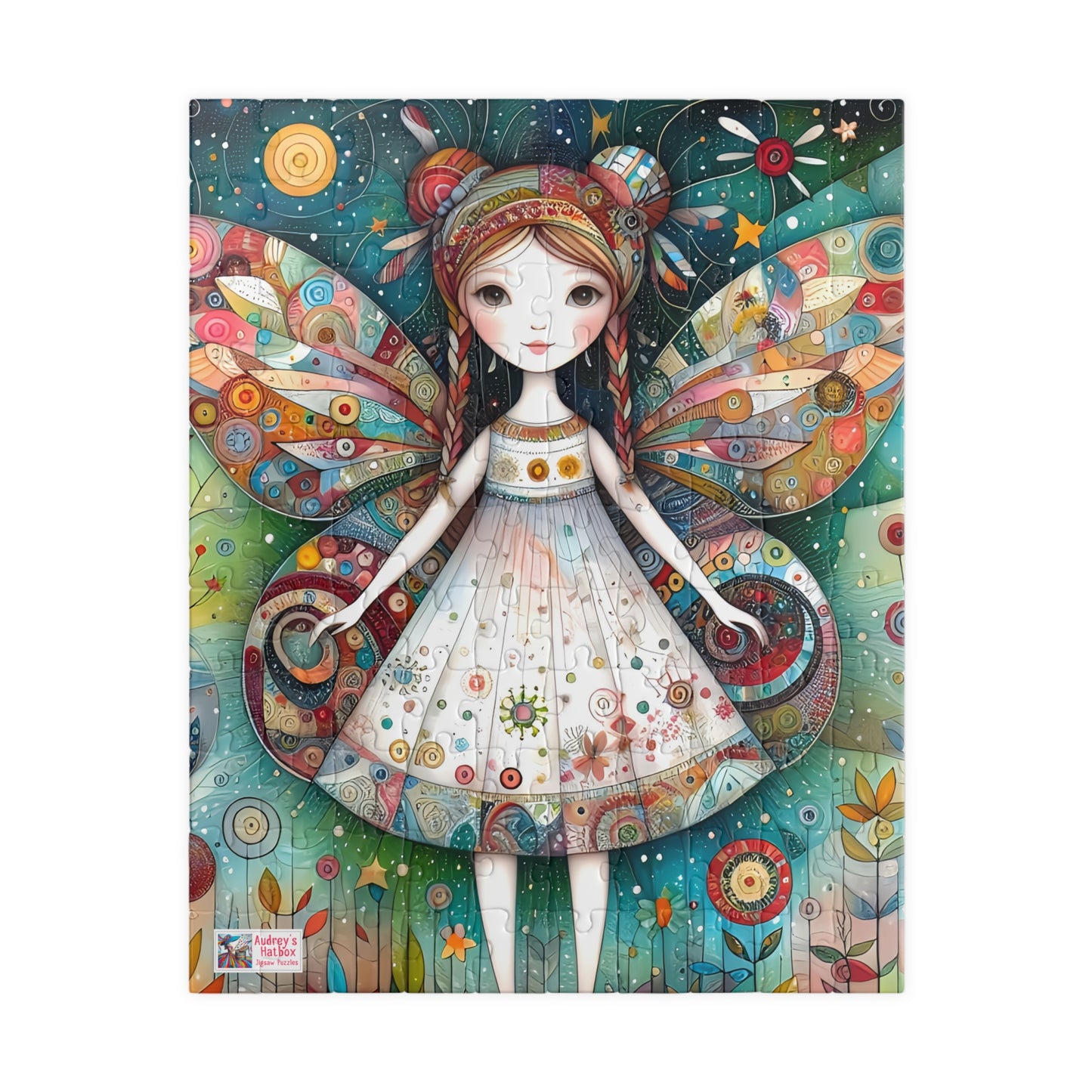 Boho Fairy Jigsaw Puzzle - 110, 252, 520, 1014-piece. Pretty, Whimsical Birthday Gift Idea. Tech-free and Fun Family Activity. Unique Charm