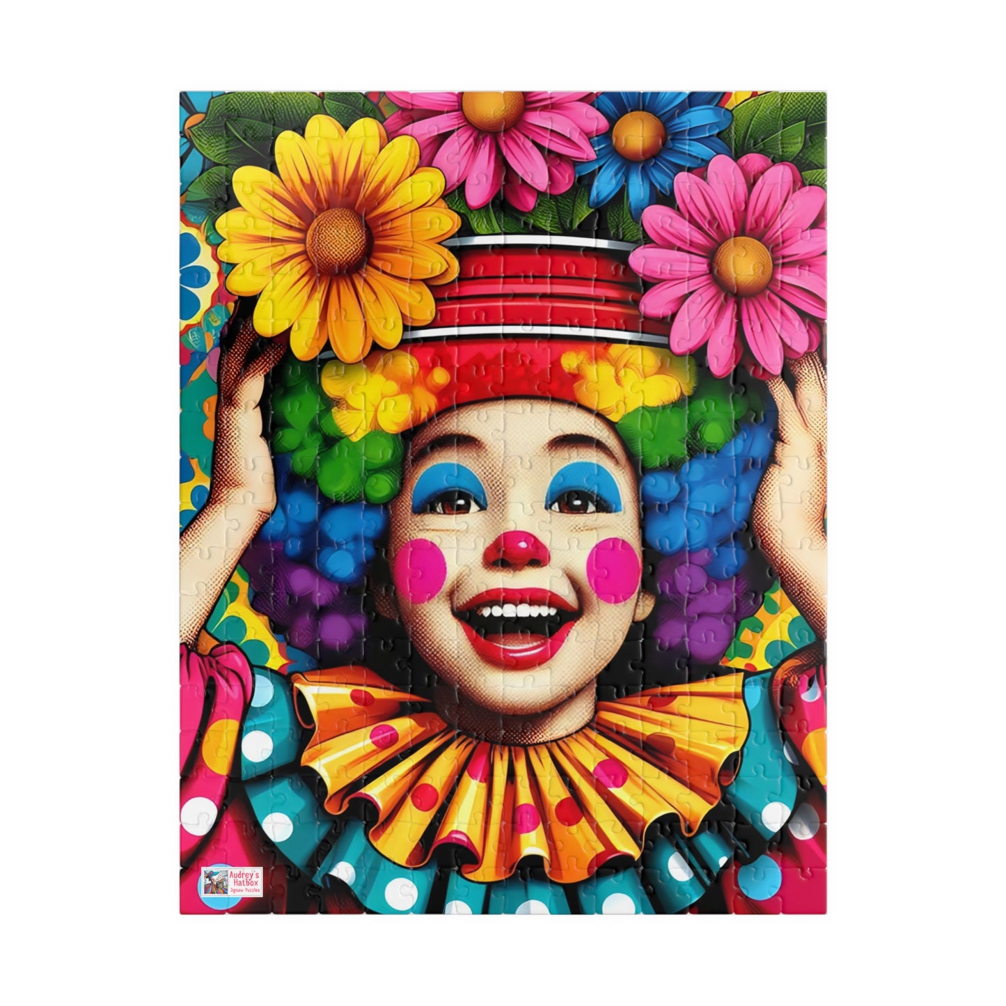 Little Miss Flowerpot Jigsaw Puzzle US: Colorful Child Clown, (110-1014-pieces)