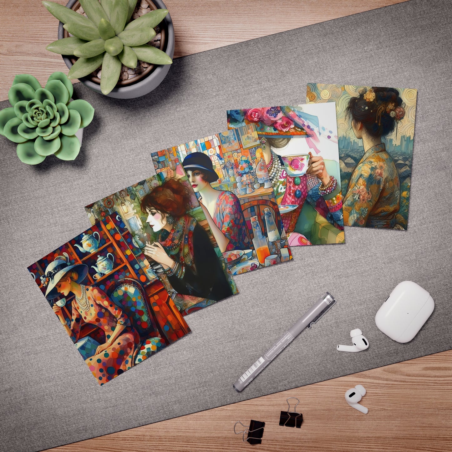 Tea and Tranquility Greeting Card Collection (5-pack/5 designs)