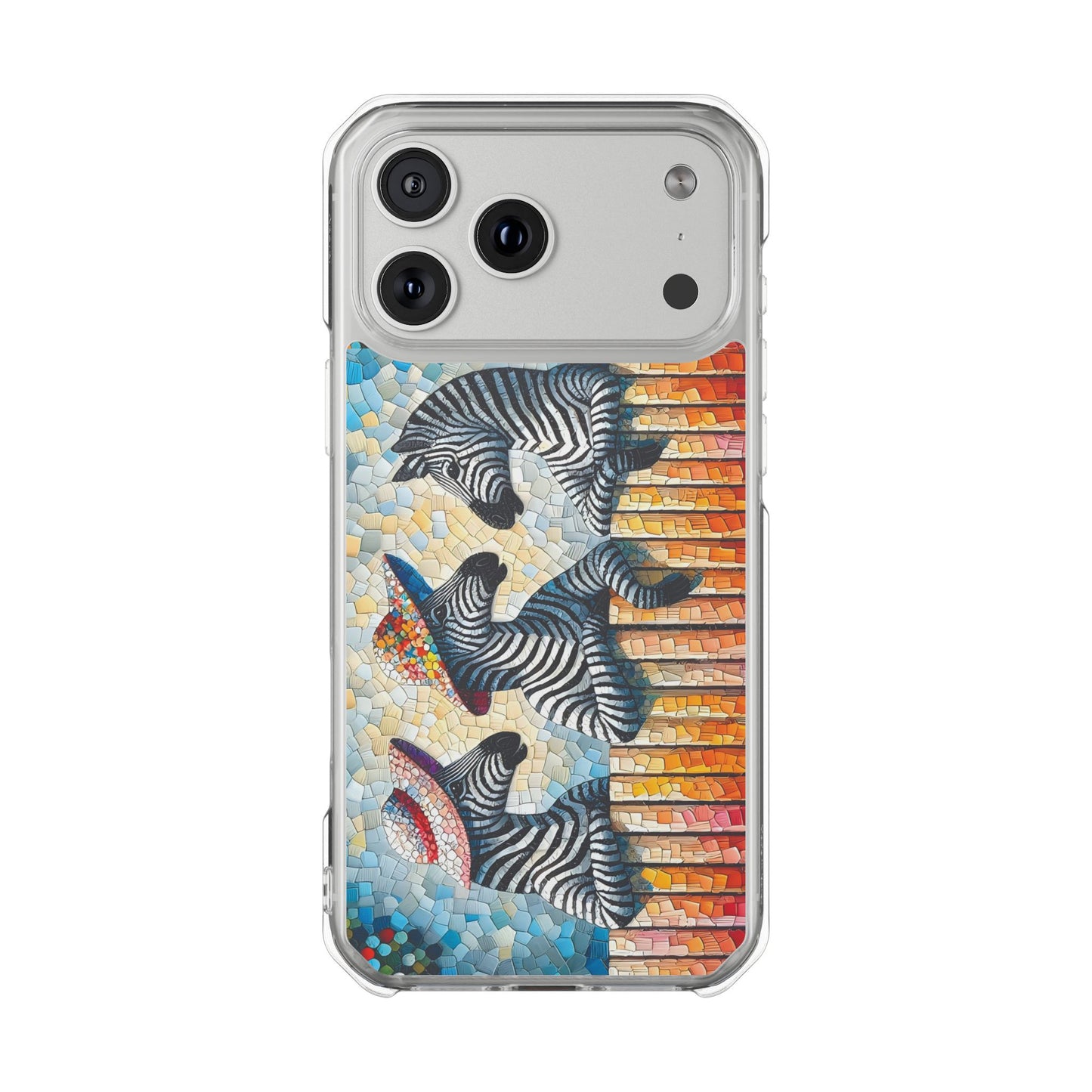 Zebras at the Back Fence Magnetic Clear Impact Cases