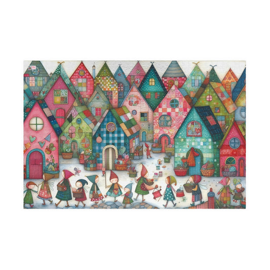 Pixie Village Jigsaw Puzzle (110, 252, 520, 1014-piece). Whimsical and Magical Fairy Tale Fantasy World. Fun Family Activity,  Gift Idea