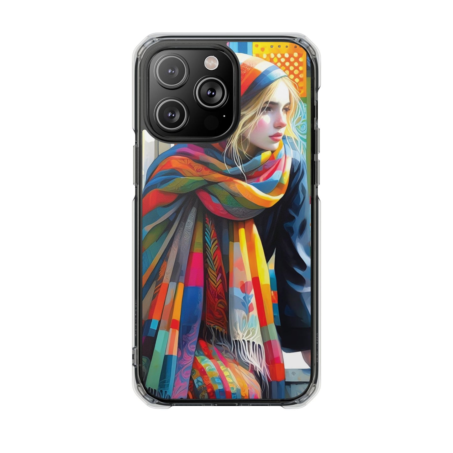 Rainbow Scarf - Magnetic Clear Impact Cases
