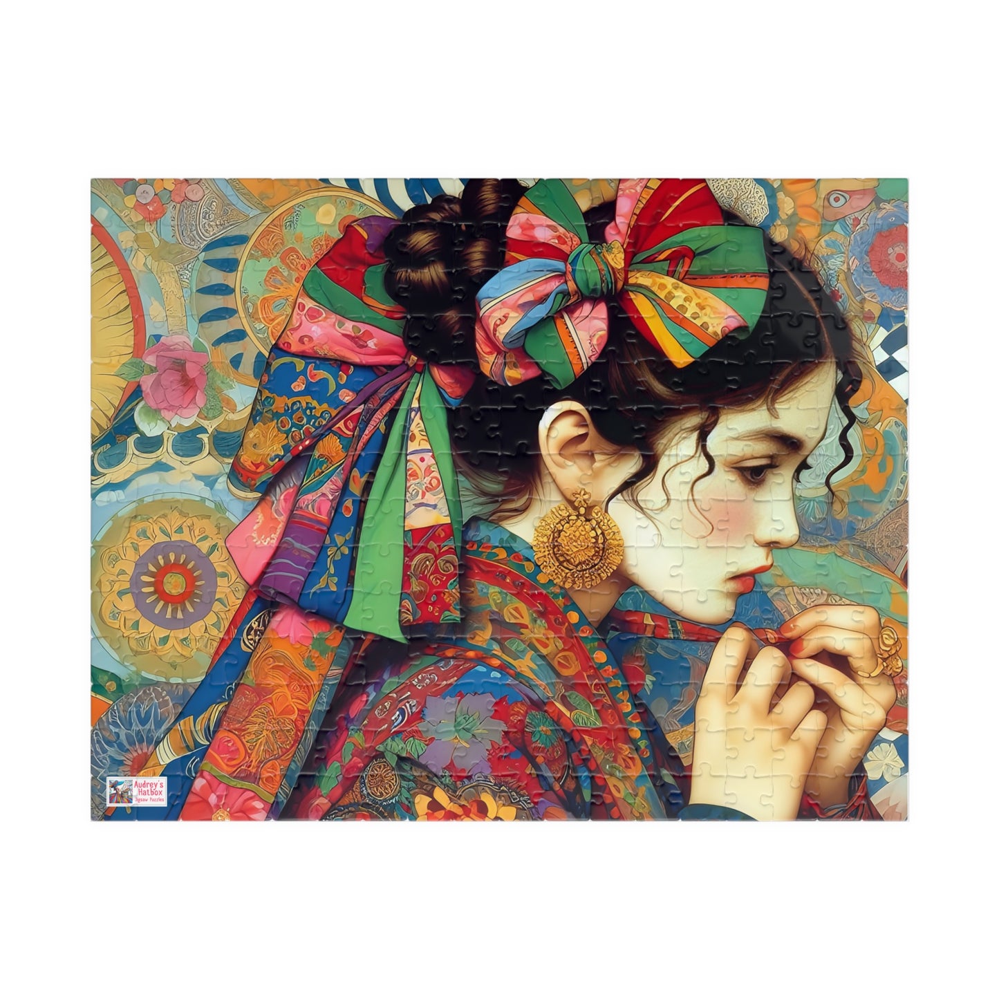 Ribbons and Bows Landscape Jigsaw Puzzle (110, 252, 520, 1014-piece). Pretty and Challenging Gift Idea, All Ages. Fun Family Game Activity.