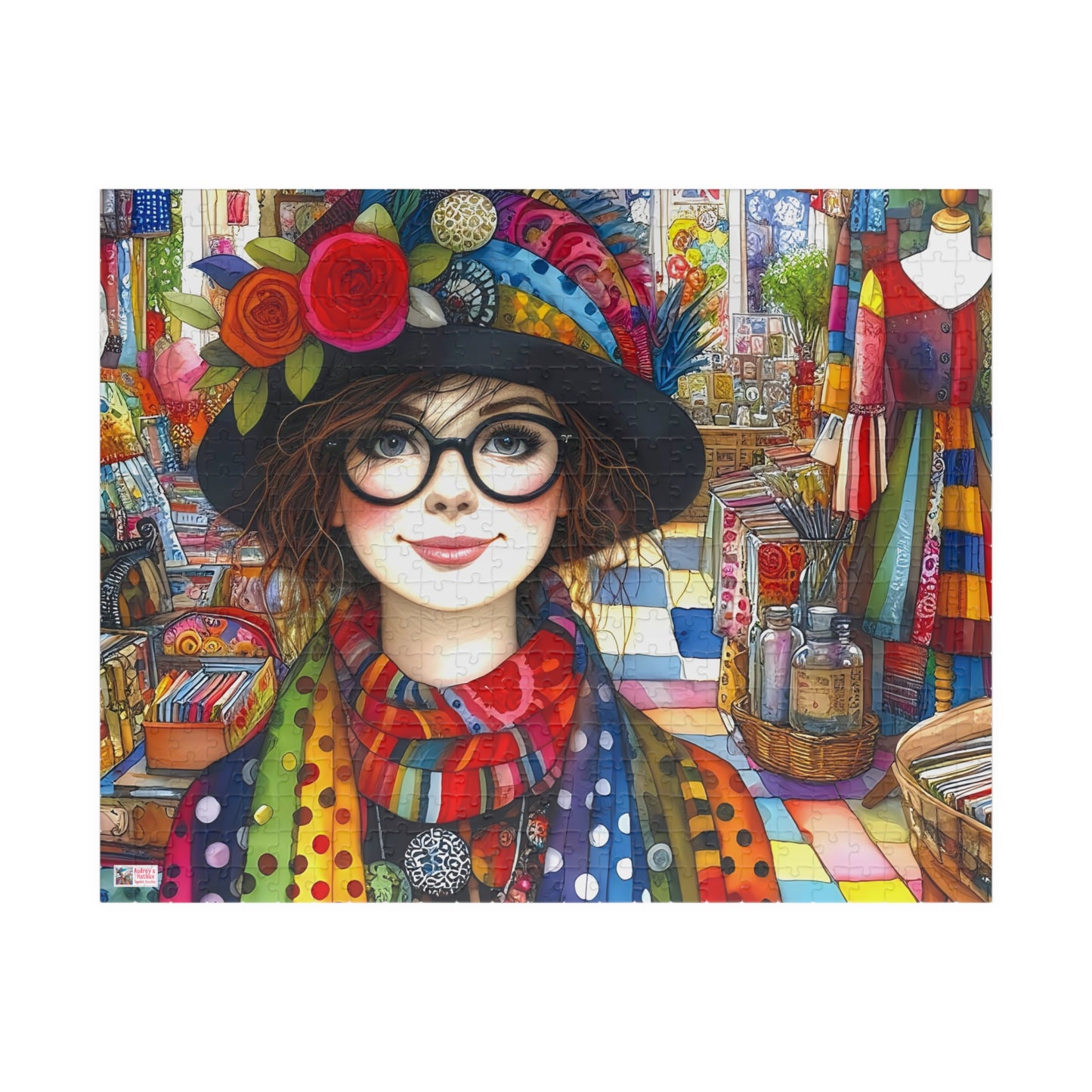 Quirky Treasures Jigsaw Puzzle (110, 252, 520, 1014-piece). Cute, fun. playful and quirky. Great gift idea. Family Game Activity. All Ages.
