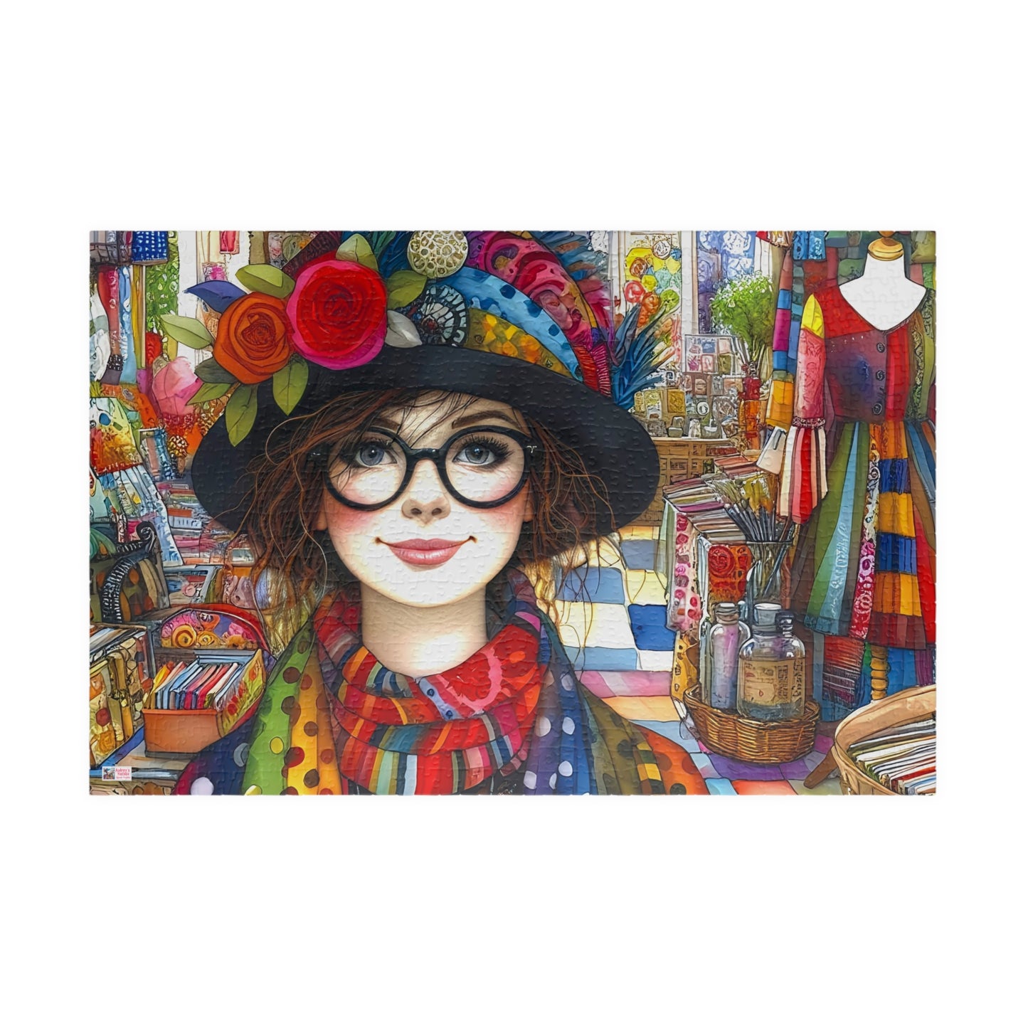 Quirky Treasures Jigsaw Puzzle (110, 252, 520, 1014-piece). Cute, fun. playful and quirky. Great gift idea. Family Game Activity. All Ages.