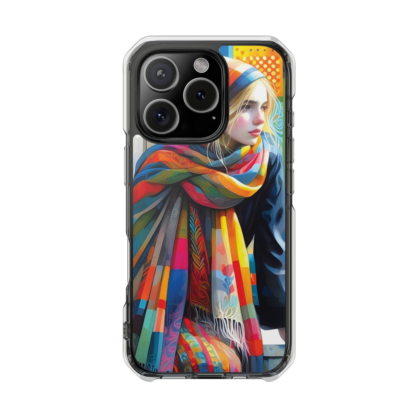 Rainbow Scarf - Magnetic Clear Impact Cases