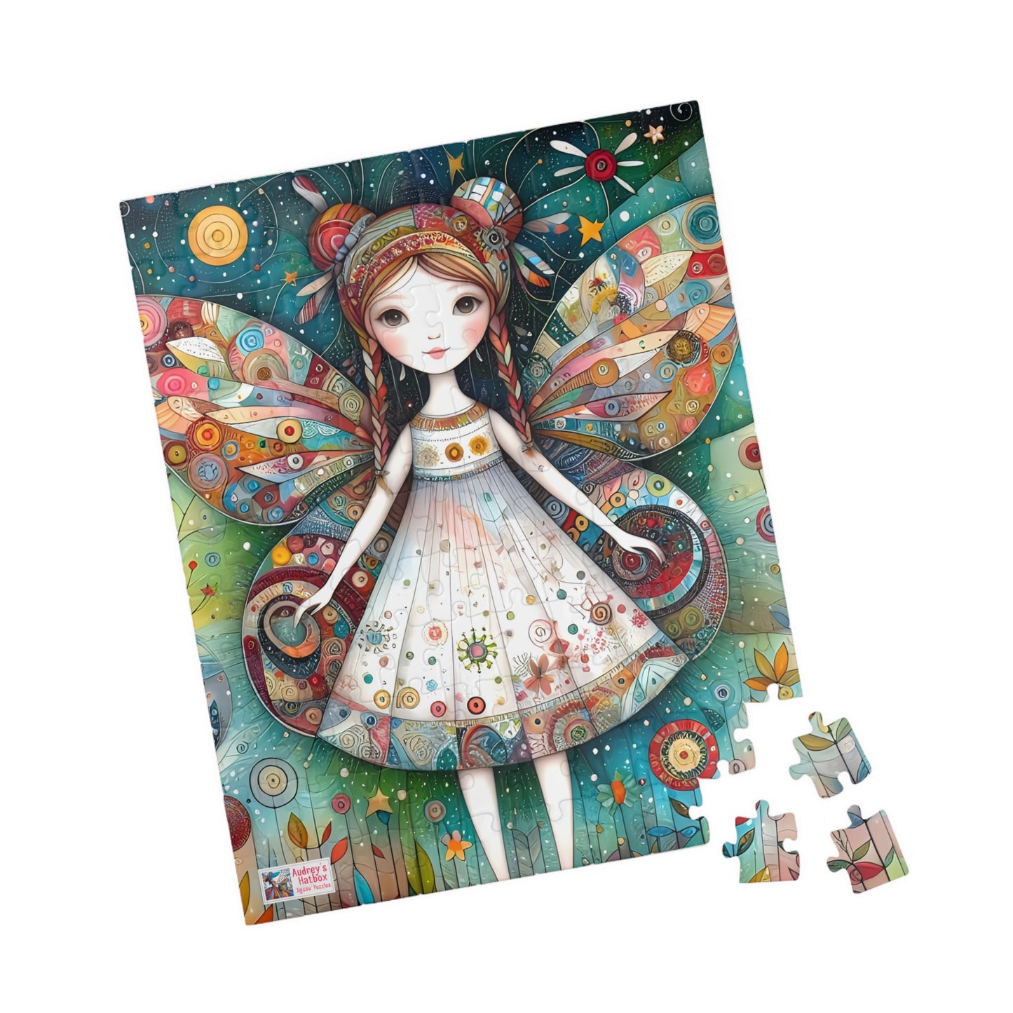 Boho Fairy Jigsaw Puzzle - 110, 252, 520, 1014-piece. Pretty, Whimsical Birthday Gift Idea. Tech-free and Fun Family Activity. Unique Charm