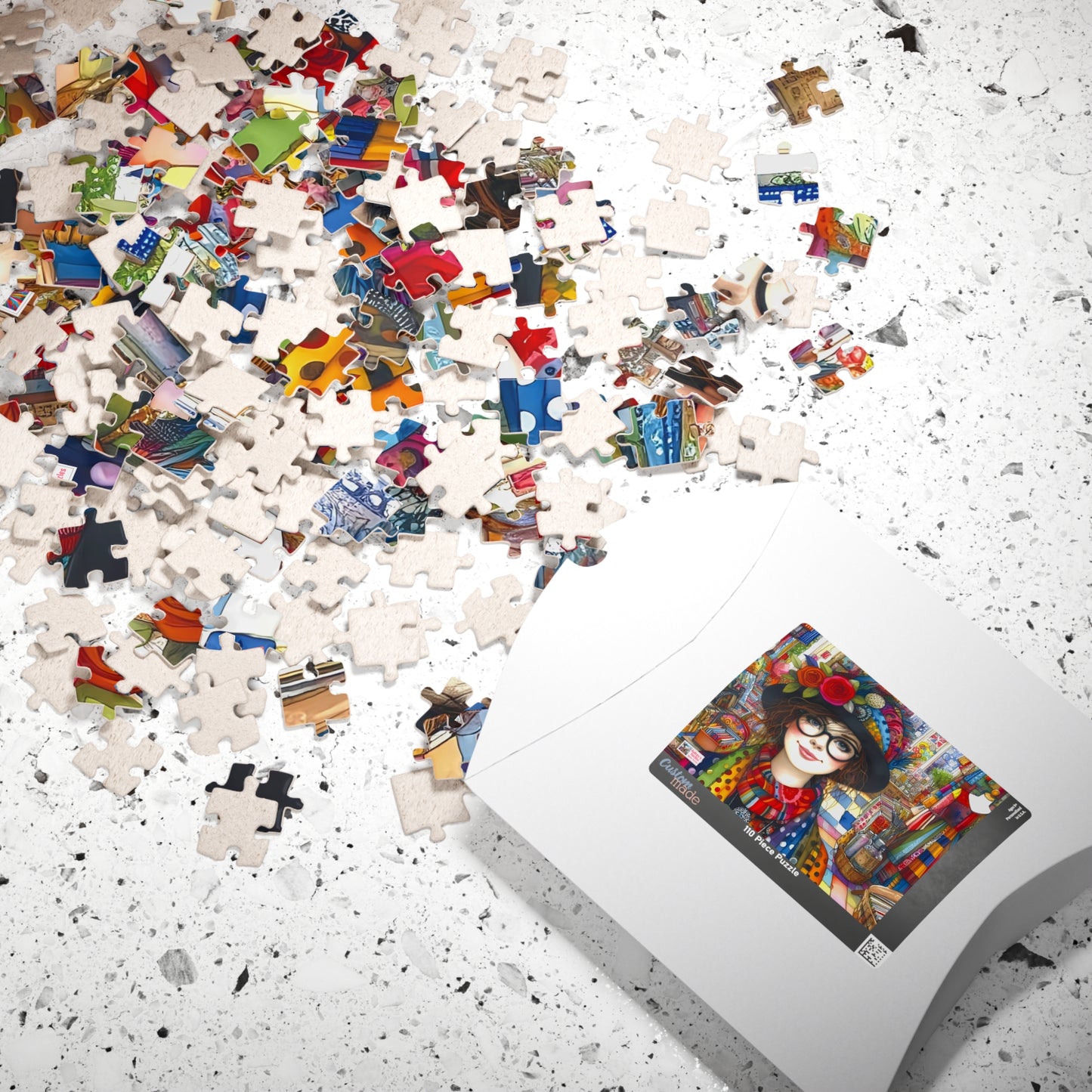Quirky Treasures Jigsaw Puzzle (110, 252, 520, 1014-piece). Cute, fun. playful and quirky. Great gift idea. Family Game Activity. All Ages.