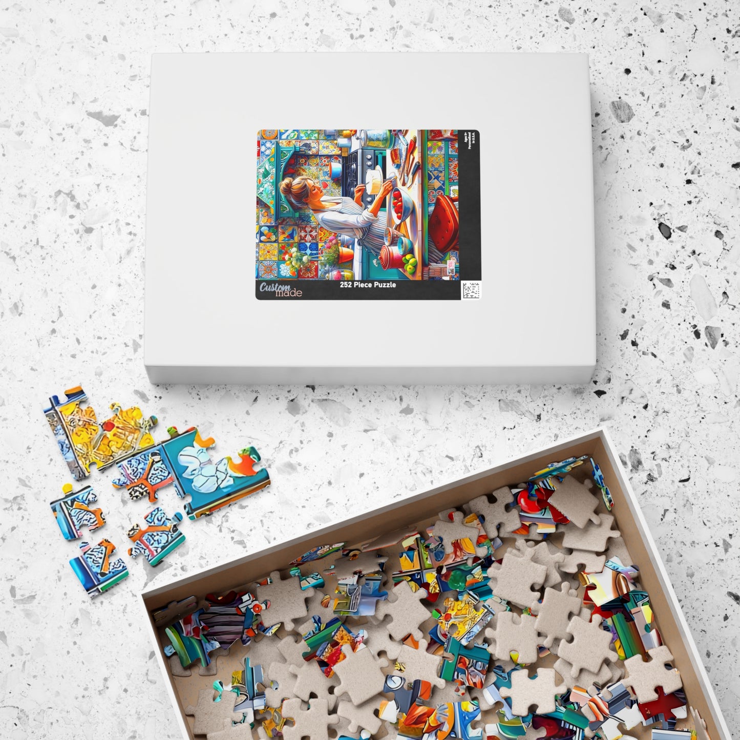 The Cake Artist's Kitchen Jigsaw Puzzle (110, 252, 520, 1014-piece). Colourful, intricate and cosy. Great gift idea. Family Games Activity