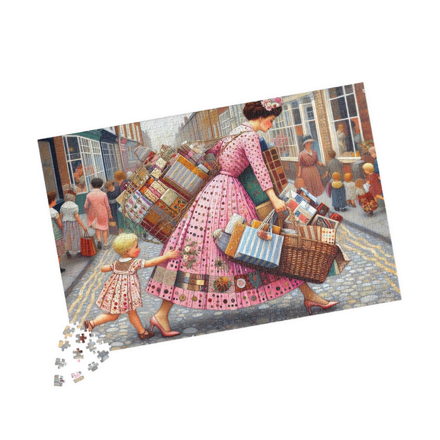 Shopping is my Cardio Jigsaw Puzzle (110, 252, 520, 1014-piece). Challenging Vintage Fun. Gift Idea, All Ages. Family Game Activity.