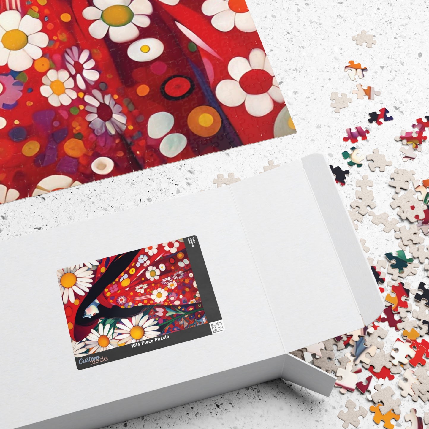 Daisy Dreams Jigsaw Puzzle (110, 252, 520, 1014-piece). Unique, Whimsical, Vintage, Pretty Birthday Gift Idea. Family Fun Game All Ages.