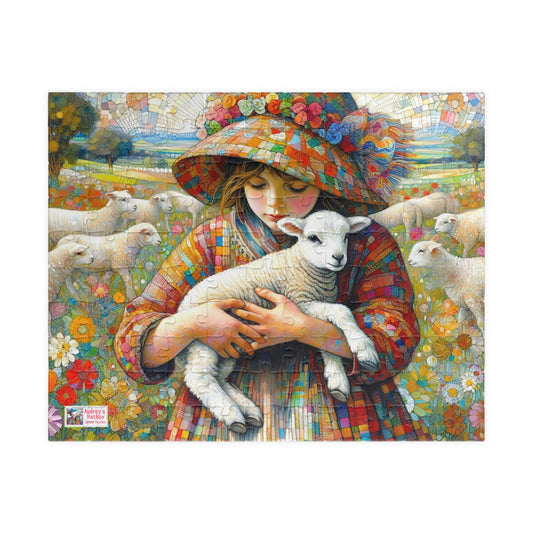 The Lost Lamb Jigsaw Puzzle (110, 252, 520, 1014-piece). Adorable, joyous and heartwarming. Great gift idea. Family Game Activity. All Ages.
