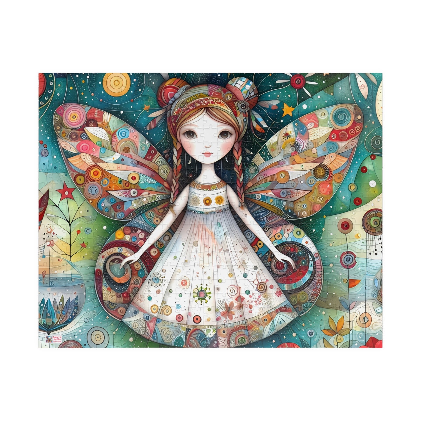 Boho Fairy Jigsaw Puzzle - 110, 252, 520, 1014-piece. Pretty, Whimsical Birthday Gift Idea. Tech-free and Fun Family Activity. Unique Charm