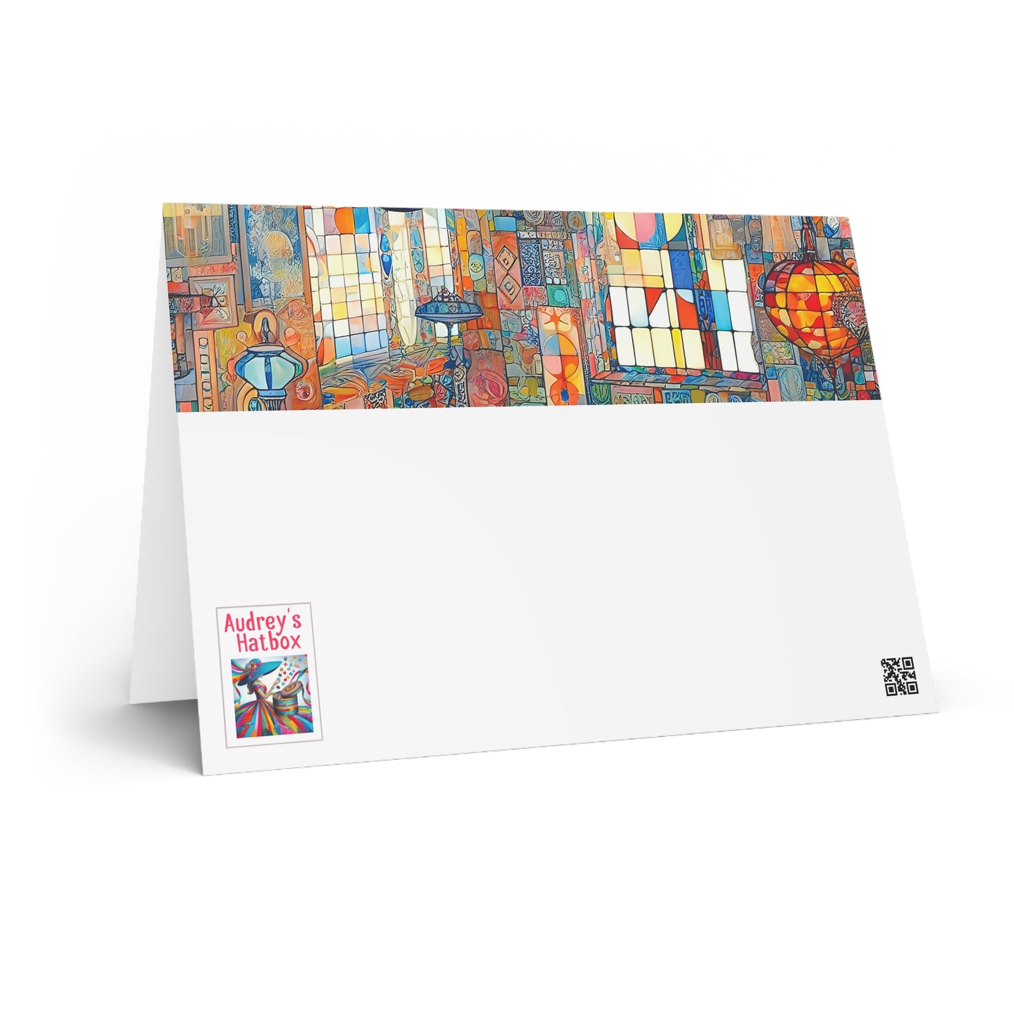 Café Life – Vintage Lady, Premium Quality Folded Greeting Card, Australian-Made