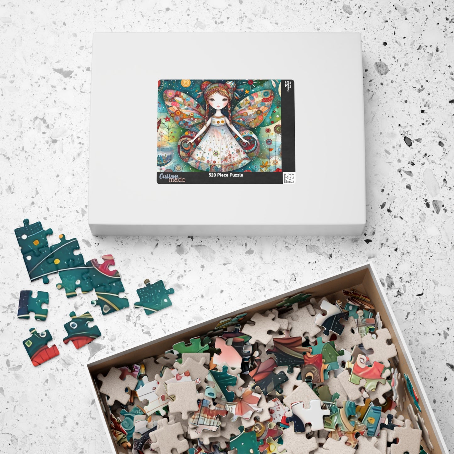 Boho Fairy Jigsaw Puzzle - 110, 252, 520, 1014-piece. Pretty, Whimsical Birthday Gift Idea. Tech-free and Fun Family Activity. Unique Charm