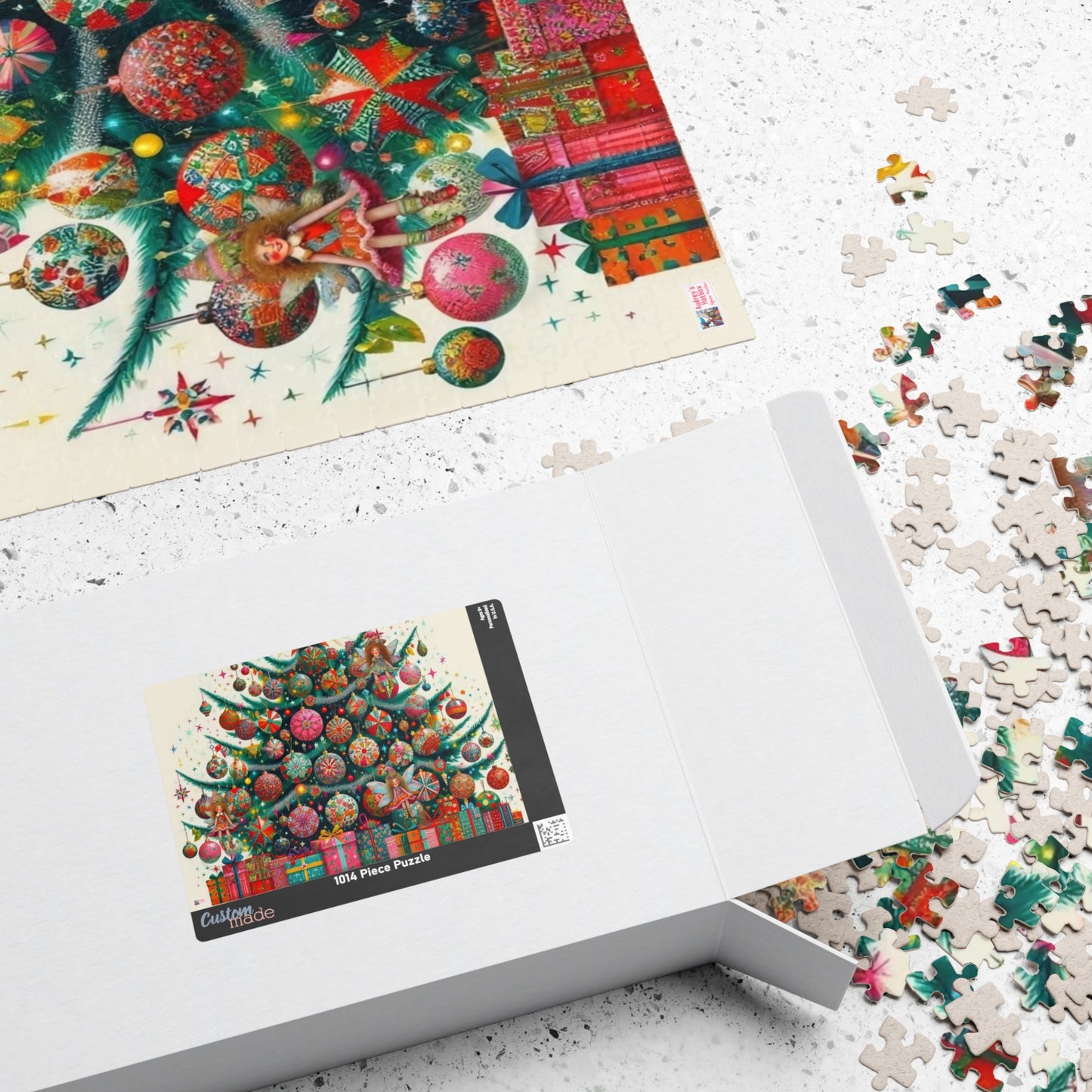 Christmas Tree Fairies Jigsaw Puzzle US: Magical Colorful Festive Scene (110-1014-piece)