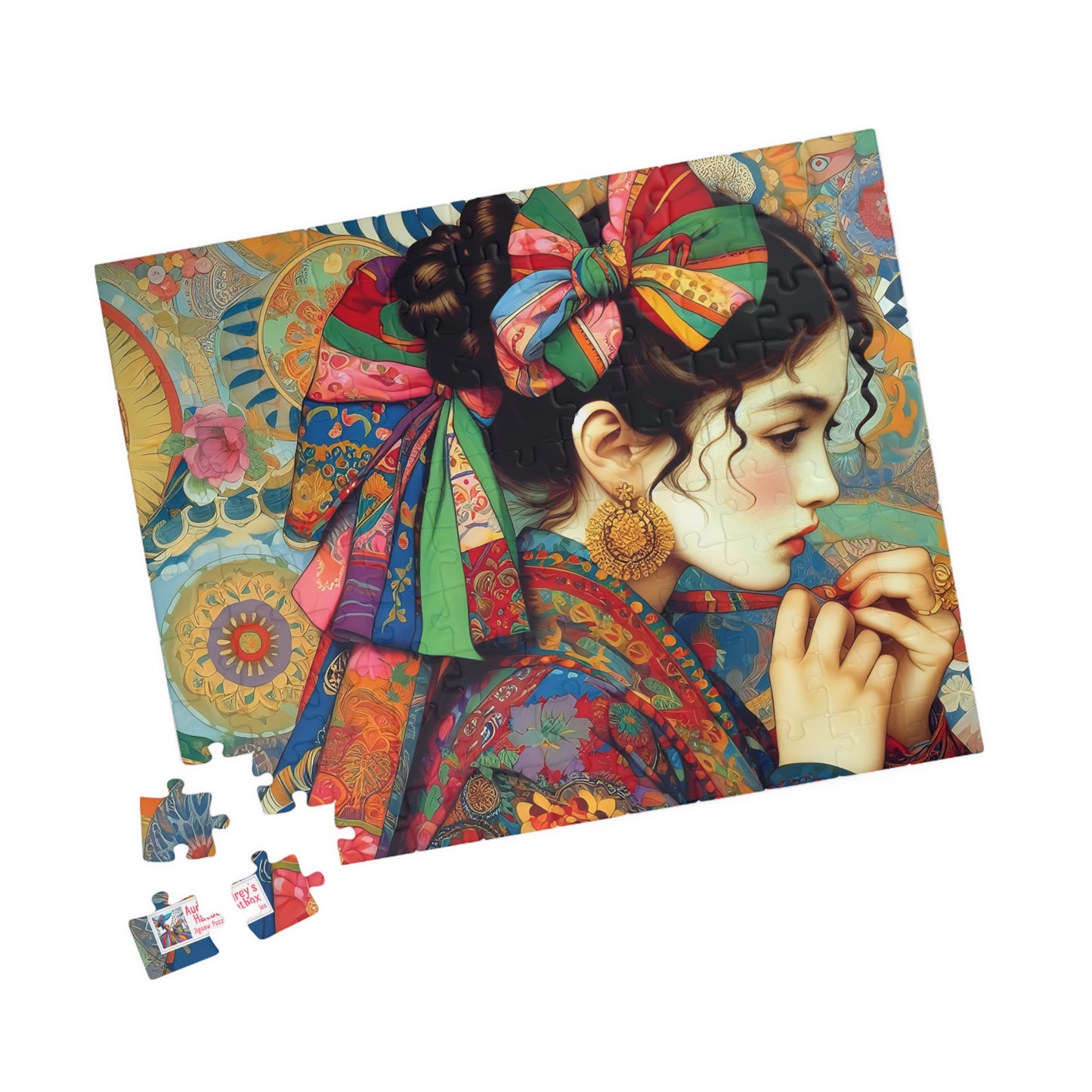 Ribbons and Bows Landscape Jigsaw Puzzle (110, 252, 520, 1014-piece). Pretty and Challenging Gift Idea, All Ages. Fun Family Game Activity.