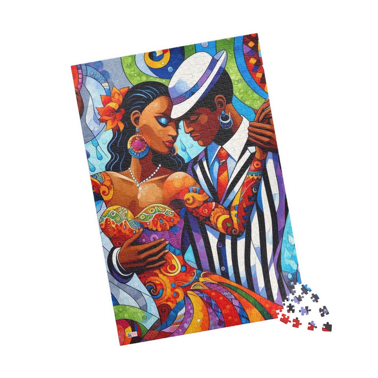 Sultry Tango Jigsaw Puzzle US: Intense Passionate Black Jazz Era Dancers (110-1014-piece)