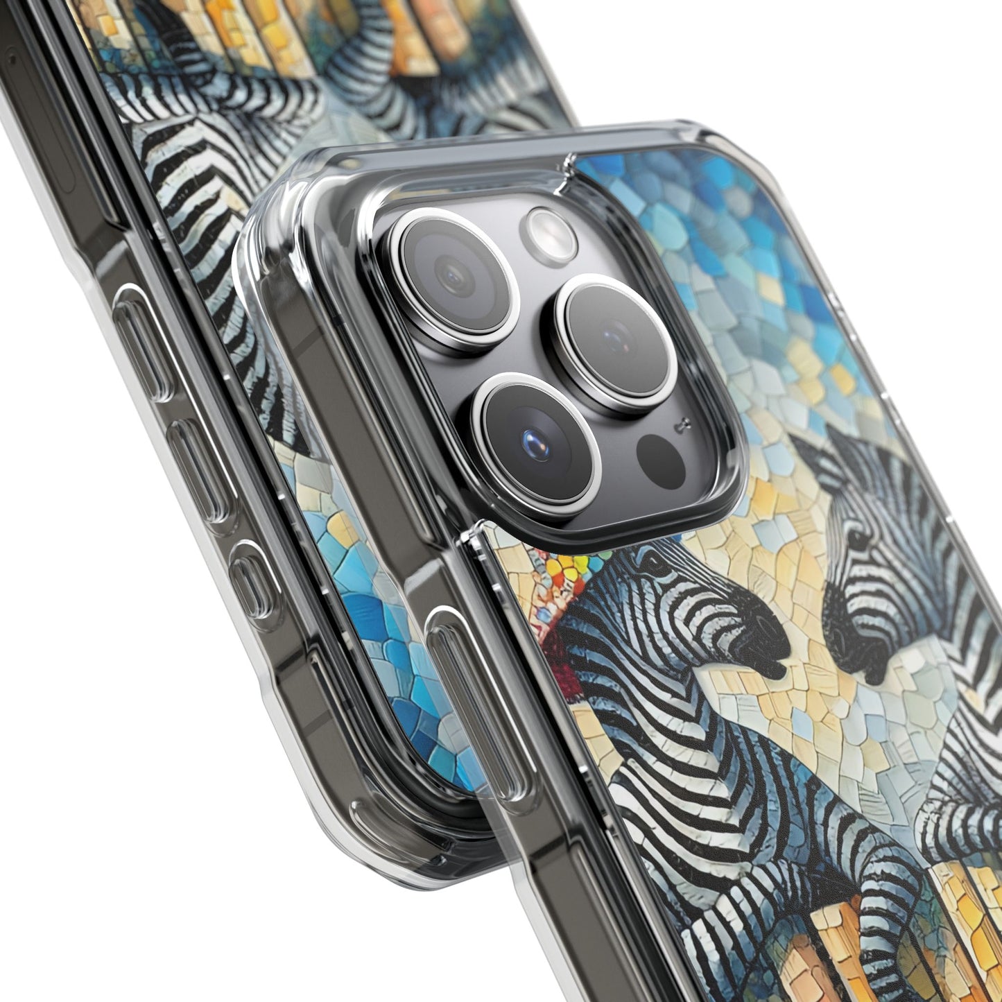 Zebras at the Back Fence - Magnetic Clear Impact Cases
