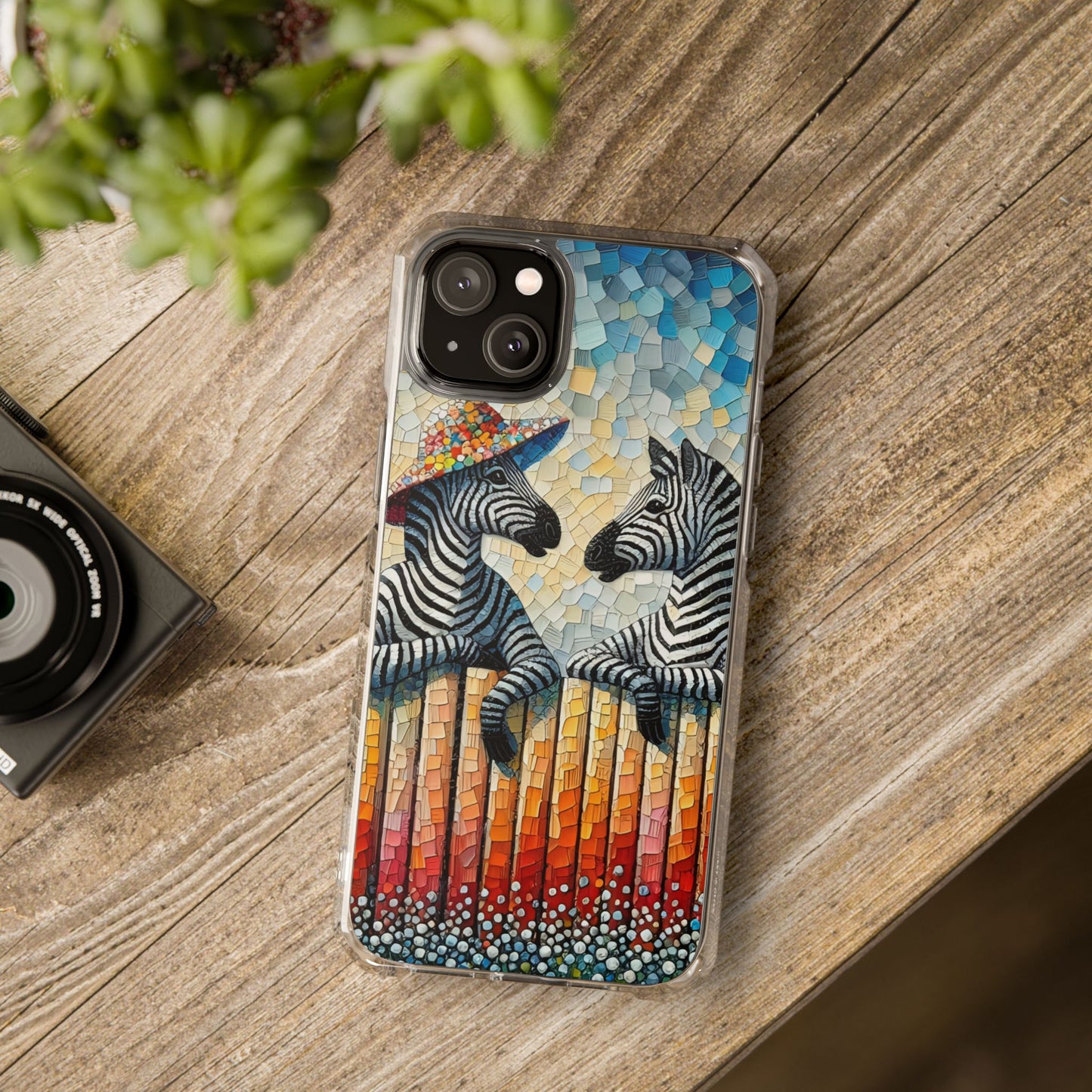 Zebras at the Back Fence - Magnetic Clear Impact Cases