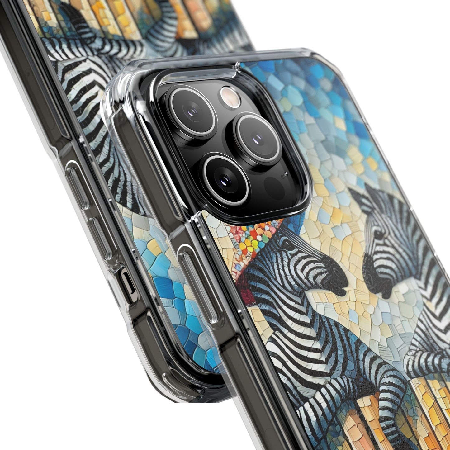 Zebras at the Back Fence - Magnetic Clear Impact Cases