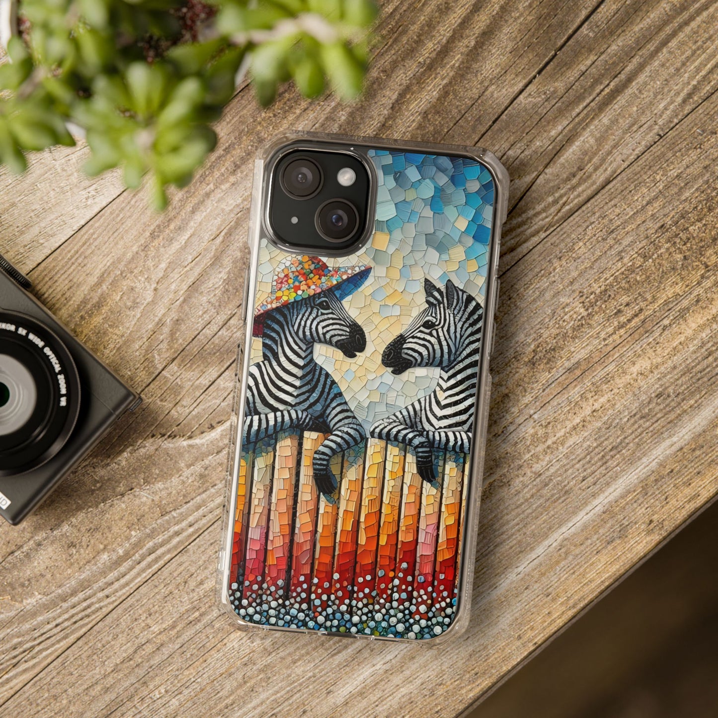 Zebras at the Back Fence - Magnetic Clear Impact Cases