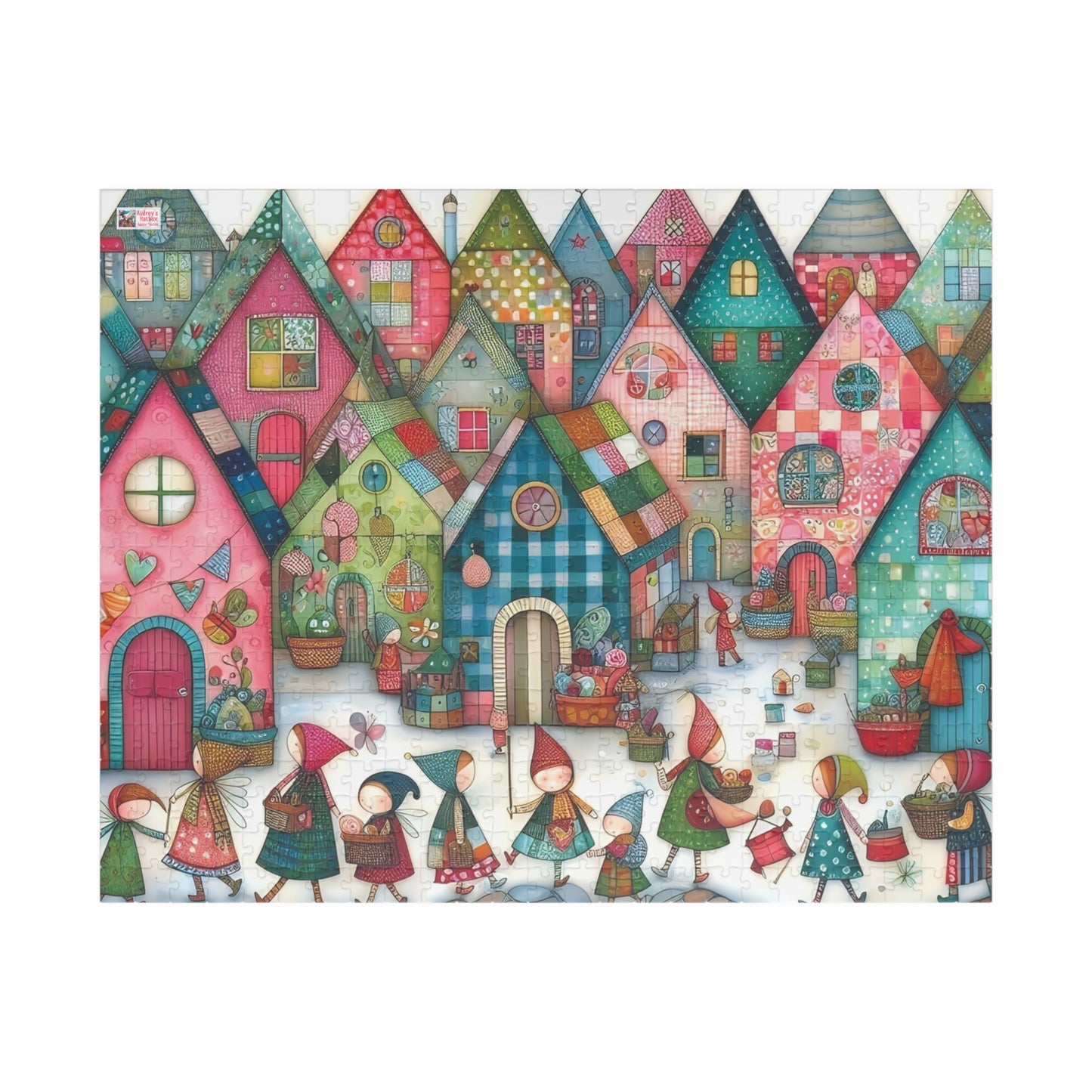 Pixie Village Jigsaw Puzzle (110, 252, 520, 1014-piece). Whimsical and Magical Fairy Tale Fantasy World. Fun Family Activity,  Gift Idea