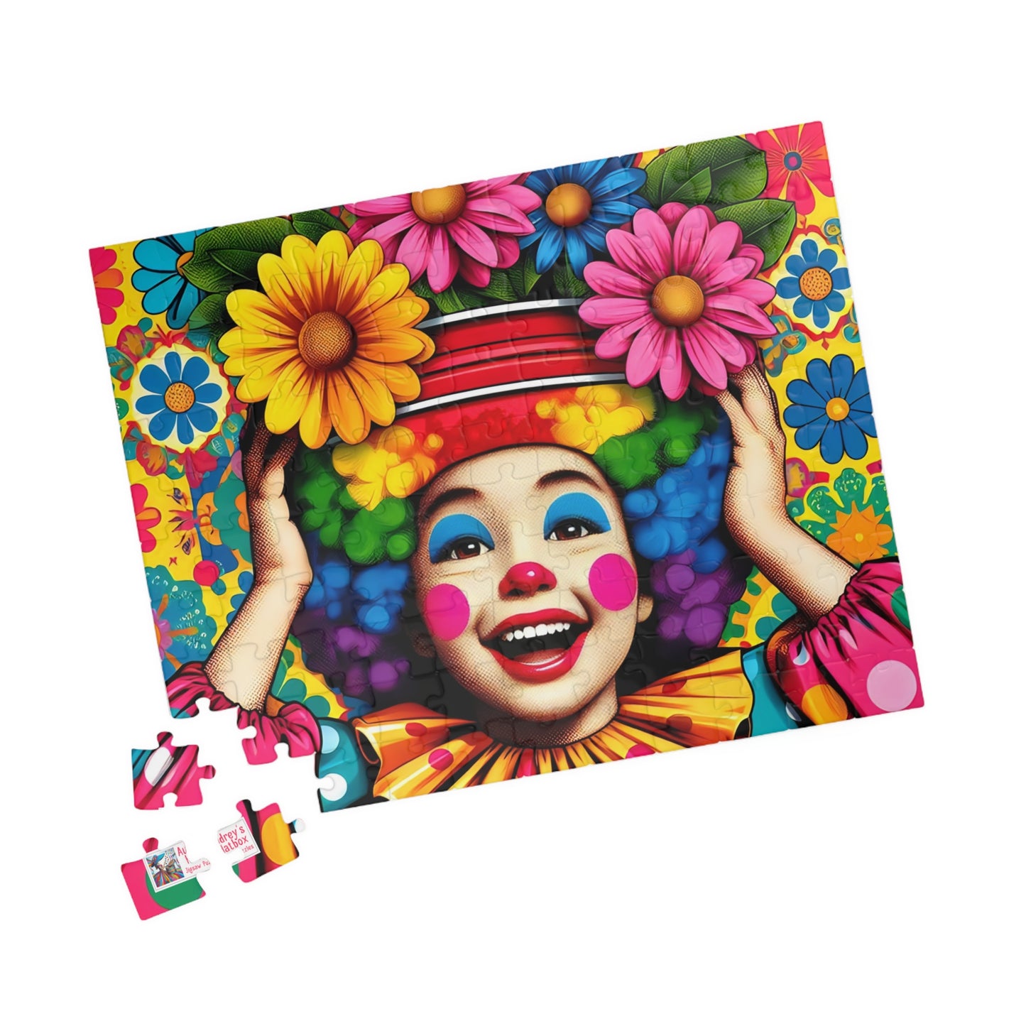 Little Miss Flowerpot Jigsaw Puzzle US: Colorful Child Clown, (110-1014-pieces)