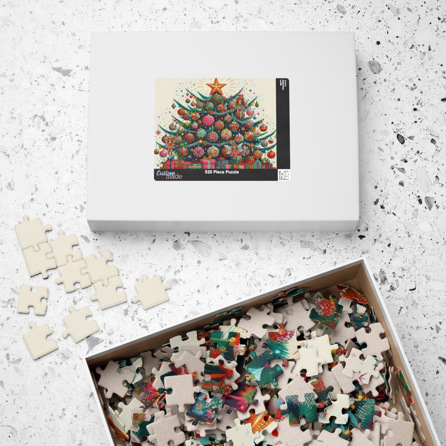 Christmas Tree Fairies Jigsaw Puzzle US: Magical Colorful Festive Scene (110-1014-piece)