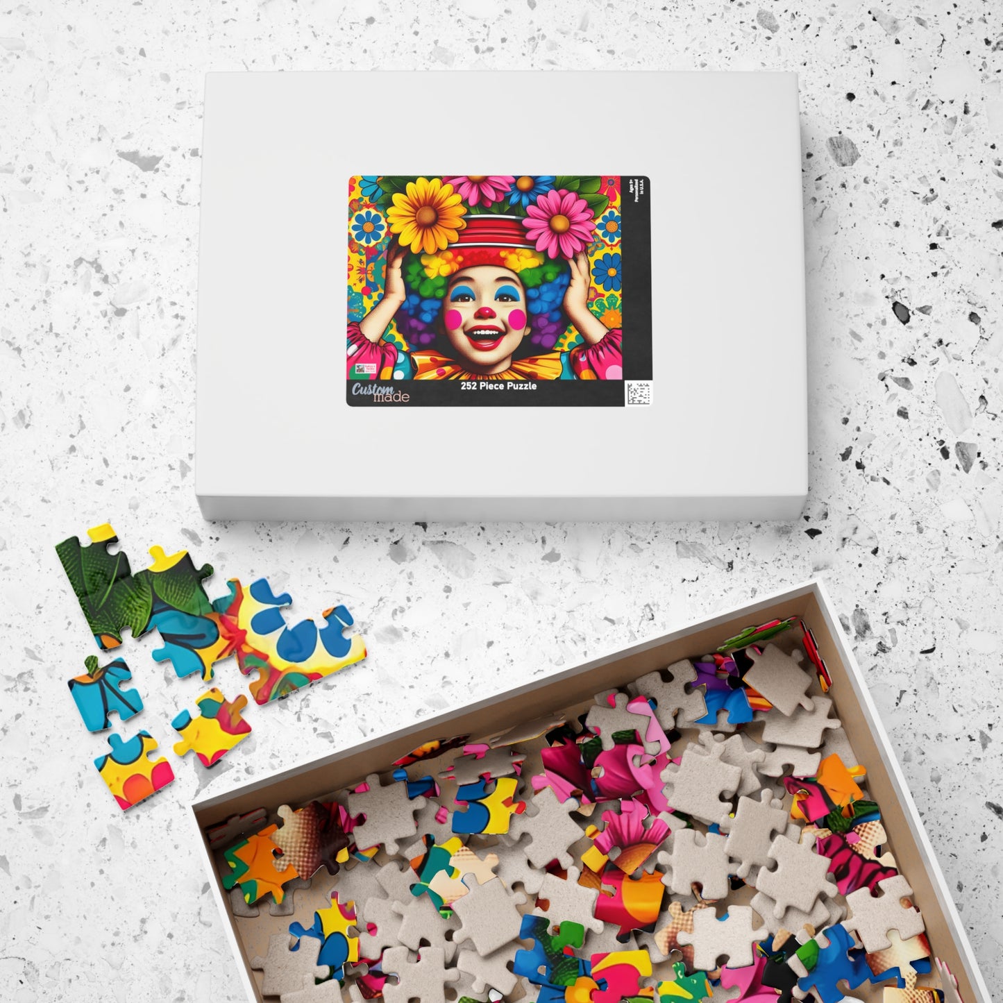 Little Miss Flowerpot Jigsaw Puzzle US: Colorful Child Clown, (110-1014-pieces)