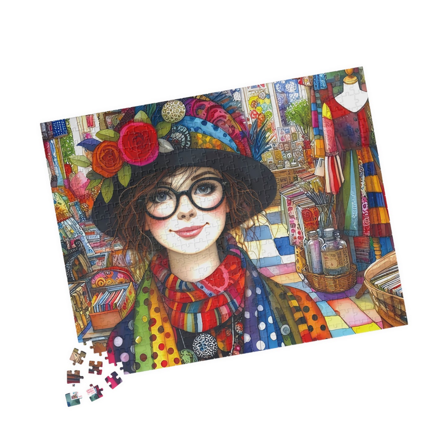Quirky Treasures Jigsaw Puzzle (110, 252, 520, 1014-piece). Cute, fun. playful and quirky. Great gift idea. Family Game Activity. All Ages.