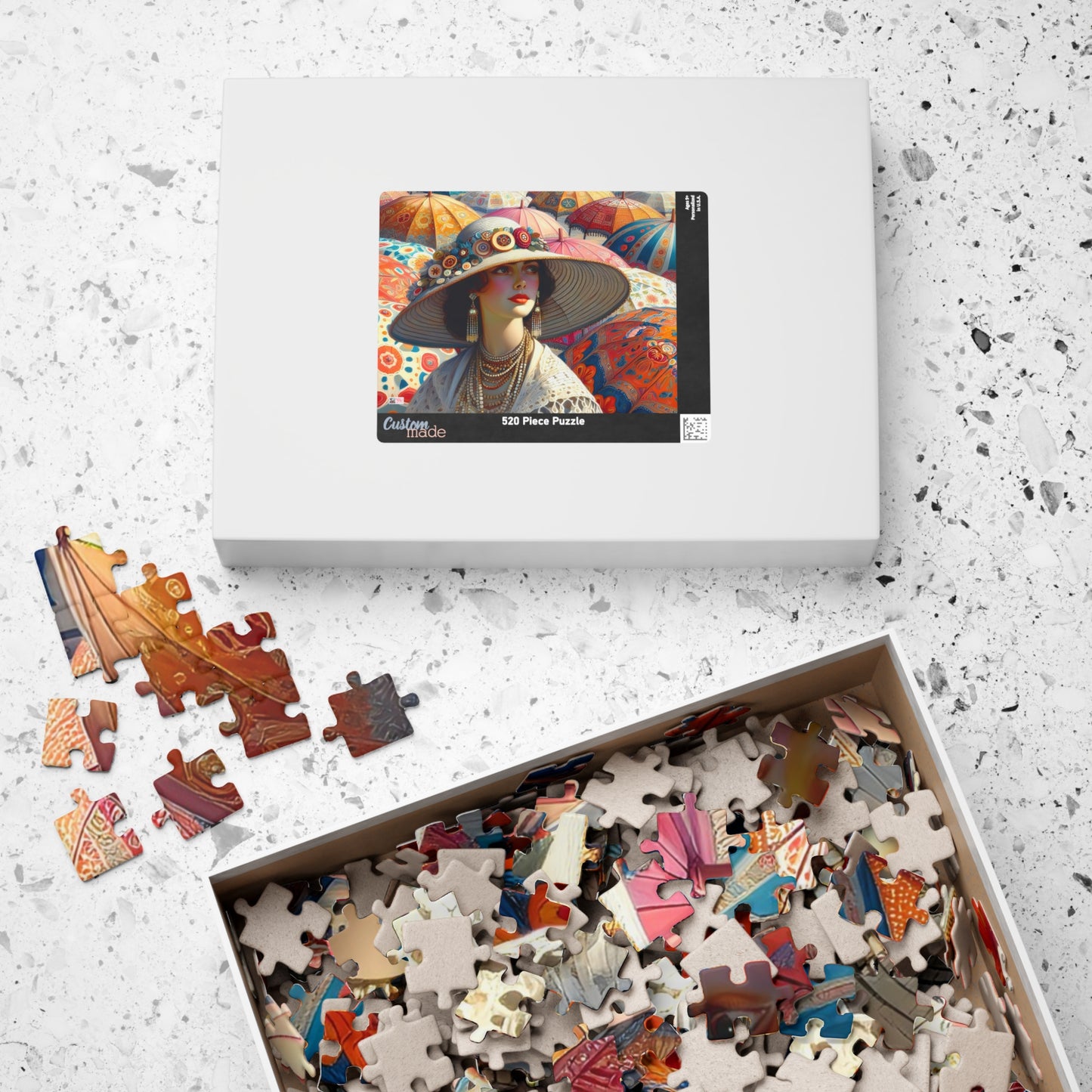 Parade of the Parasols Jigsaw Puzzle (110, 252, 520, 1014-piece). Pretty vintage scene. Fun family-friendly game, all ages