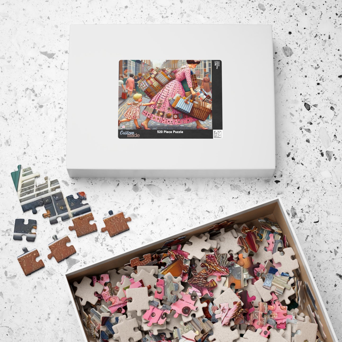 Shopping is my Cardio Jigsaw Puzzle (110, 252, 520, 1014-piece). Challenging Vintage Fun. Gift Idea, All Ages. Family Game Activity.