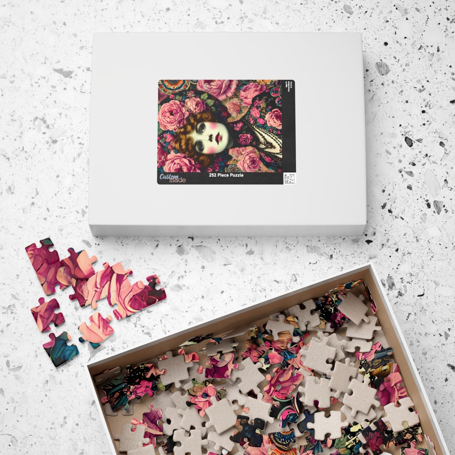 Vintage Flower Power Jigsaw Puzzle - 110, 252, 520, 1014-piece. Gift for Birthdays, Patients, and Nursing Homes. Tech-free Family Activity.