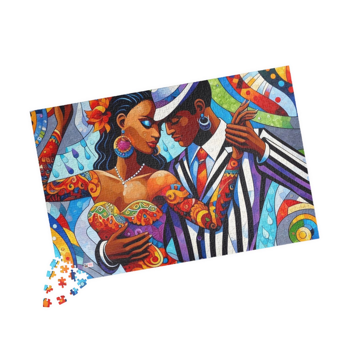 Sultry Tango Jigsaw Puzzle US: Intense Passionate Black Jazz Era Dancers (110-1014-piece)