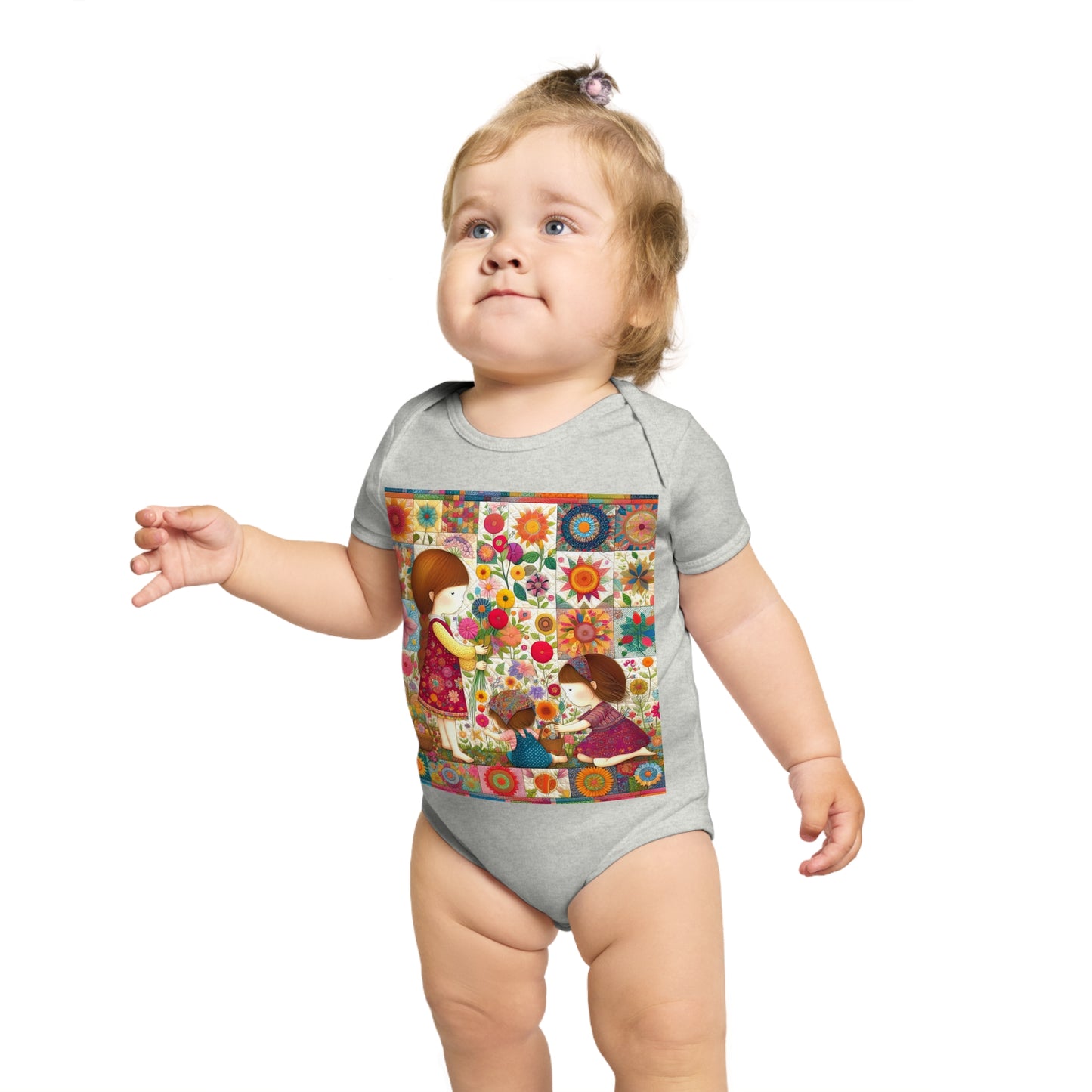 A Pretty Bunch - Short Sleeve Baby Bodysuit