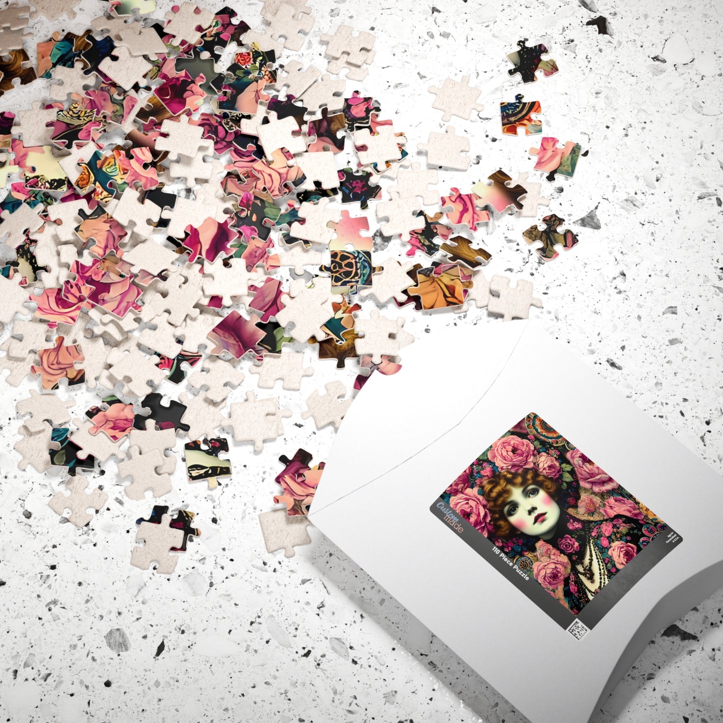 Vintage Flower Power Jigsaw Puzzle - 110, 252, 520, 1014-piece. Gift for Birthdays, Patients, and Nursing Homes. Tech-free Family Activity.