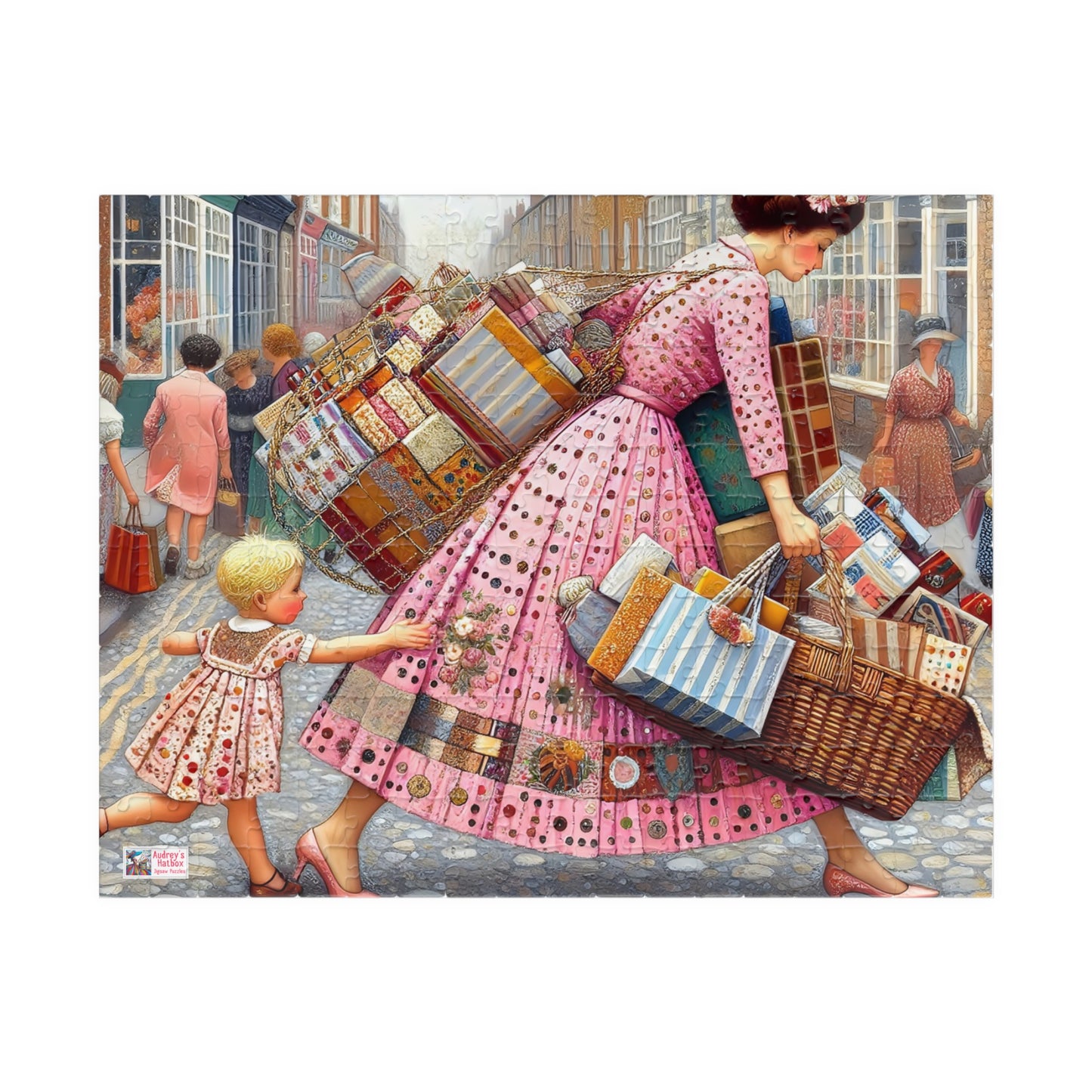 Shopping is my Cardio Jigsaw Puzzle (110, 252, 520, 1014-piece). Challenging Vintage Fun. Gift Idea, All Ages. Family Game Activity.