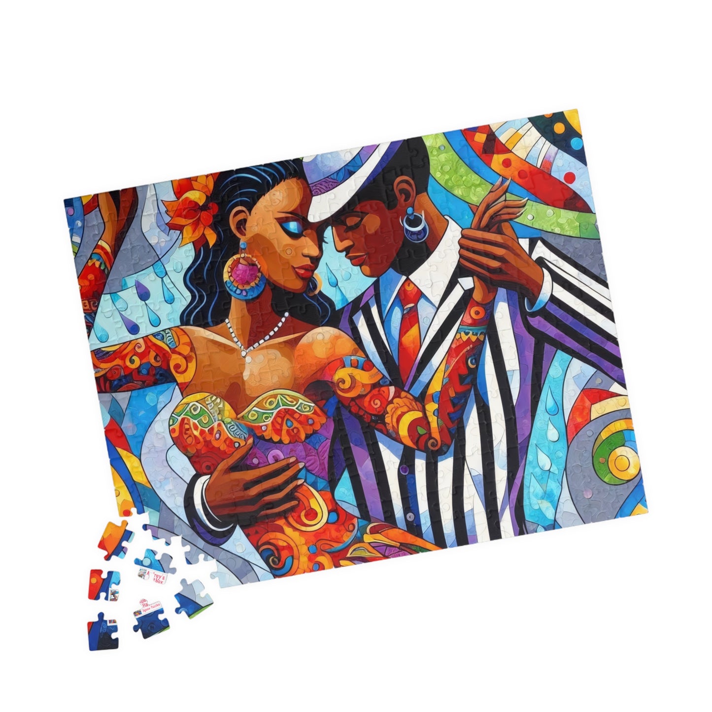 Sultry Tango Jigsaw Puzzle US: Intense Passionate Black Jazz Era Dancers (110-1014-piece)