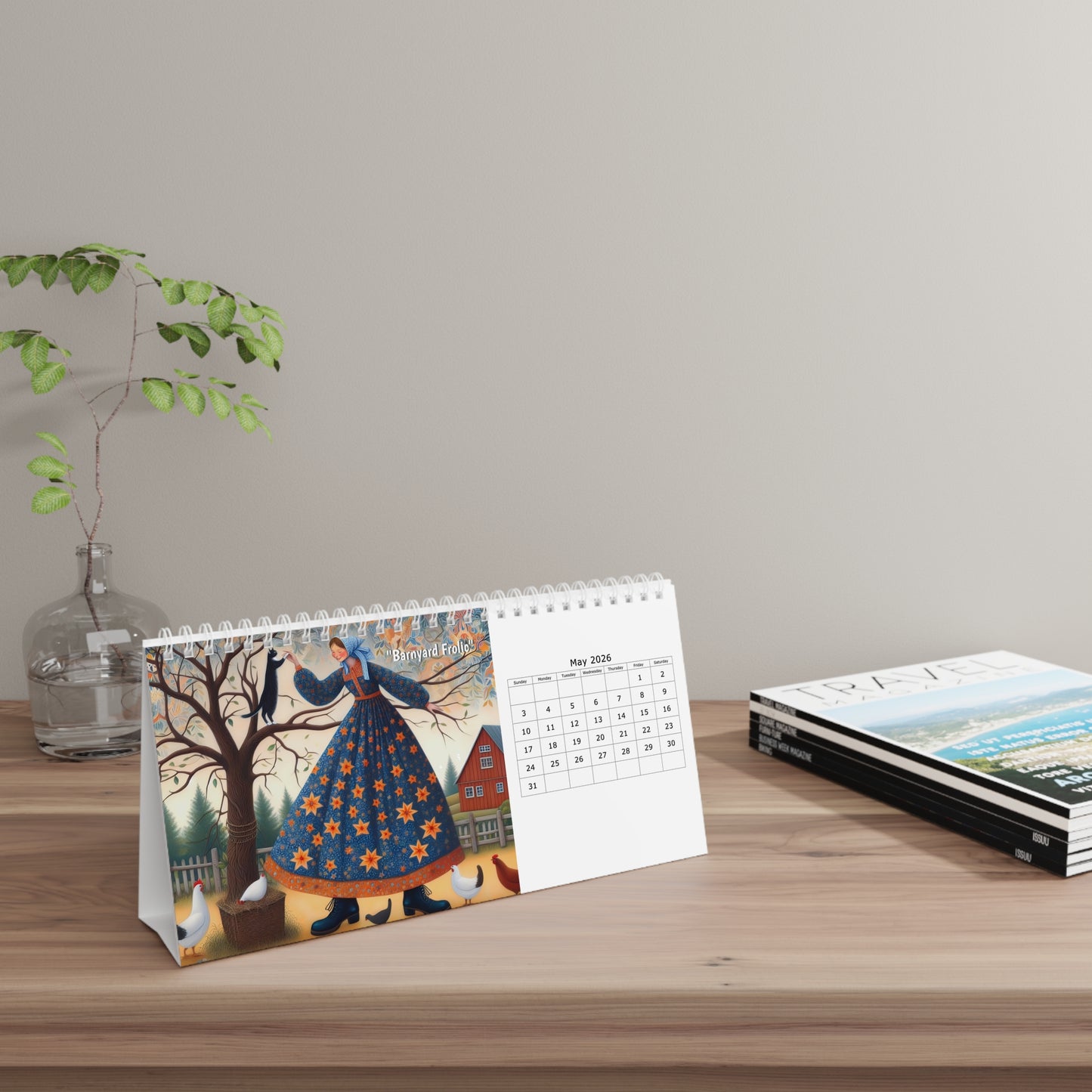 Audrey's Hatbox 2026 Desk Calendar Australia - Decorate your Work Space with a Different Enchanting Image for Every Month
