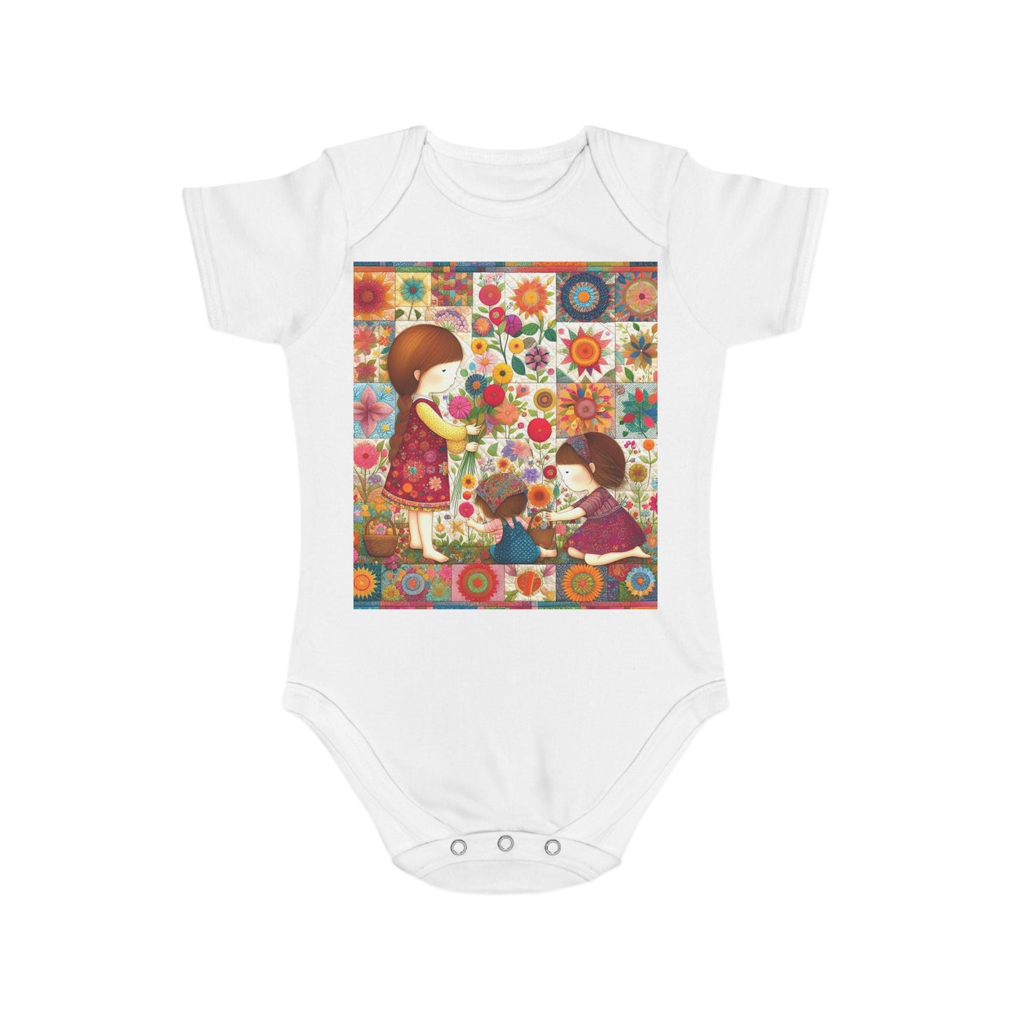A Pretty Bunch - Short Sleeve Baby Bodysuit